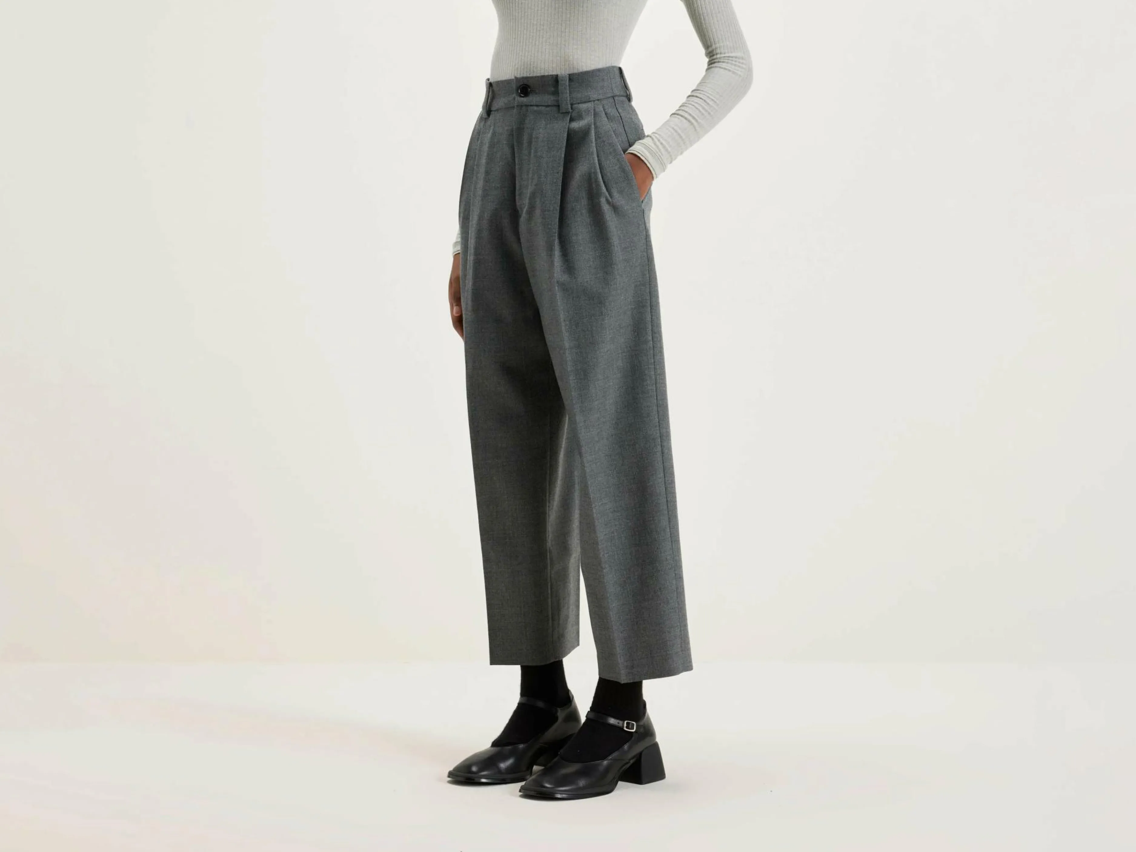 Pantalons-Nicholson & Nicholson Pantalon Port Droit En Laine