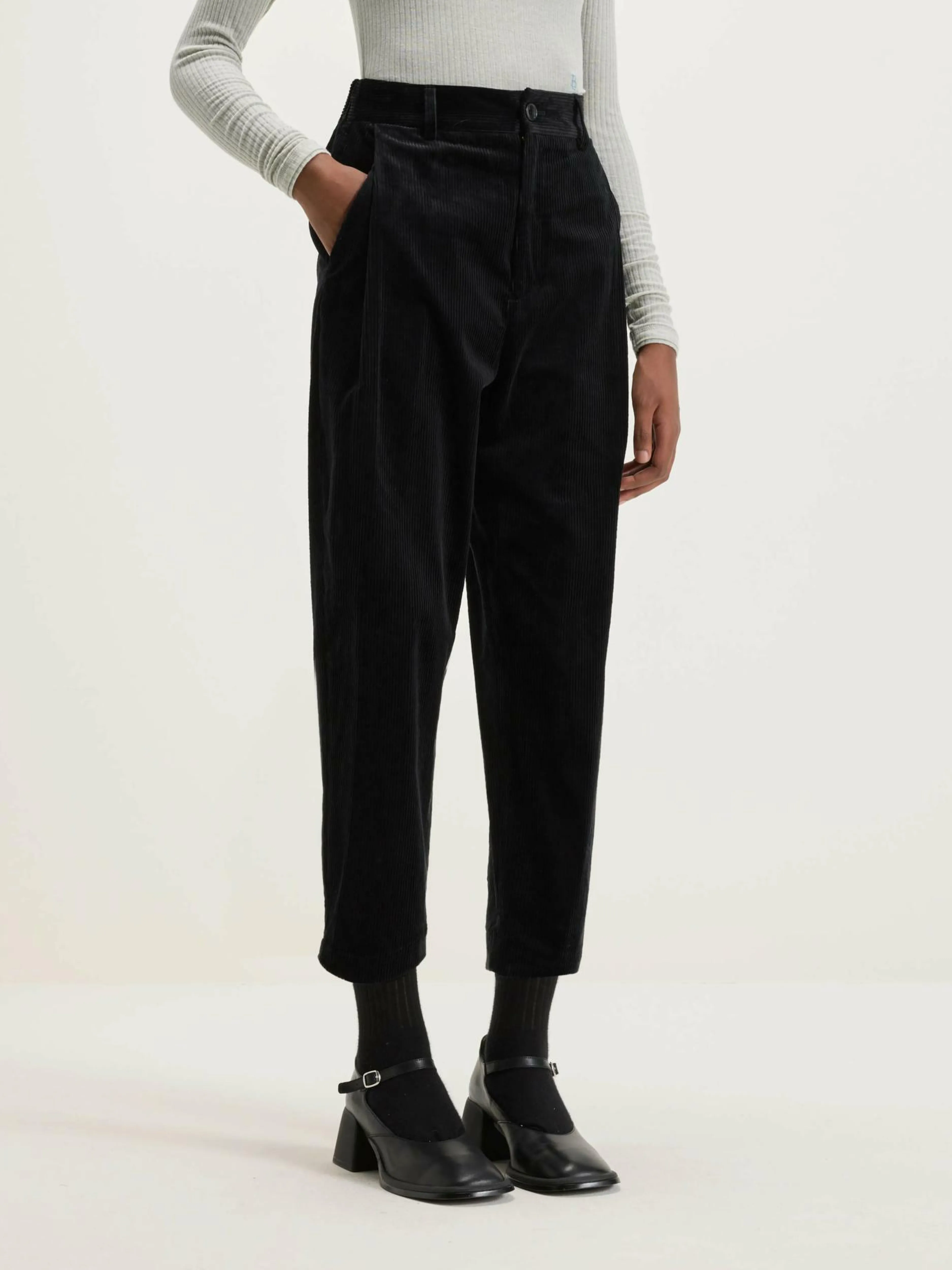 Pantalons-Nicholson & Nicholson Pantalon Sand Boyfriend En Velours Côtelé