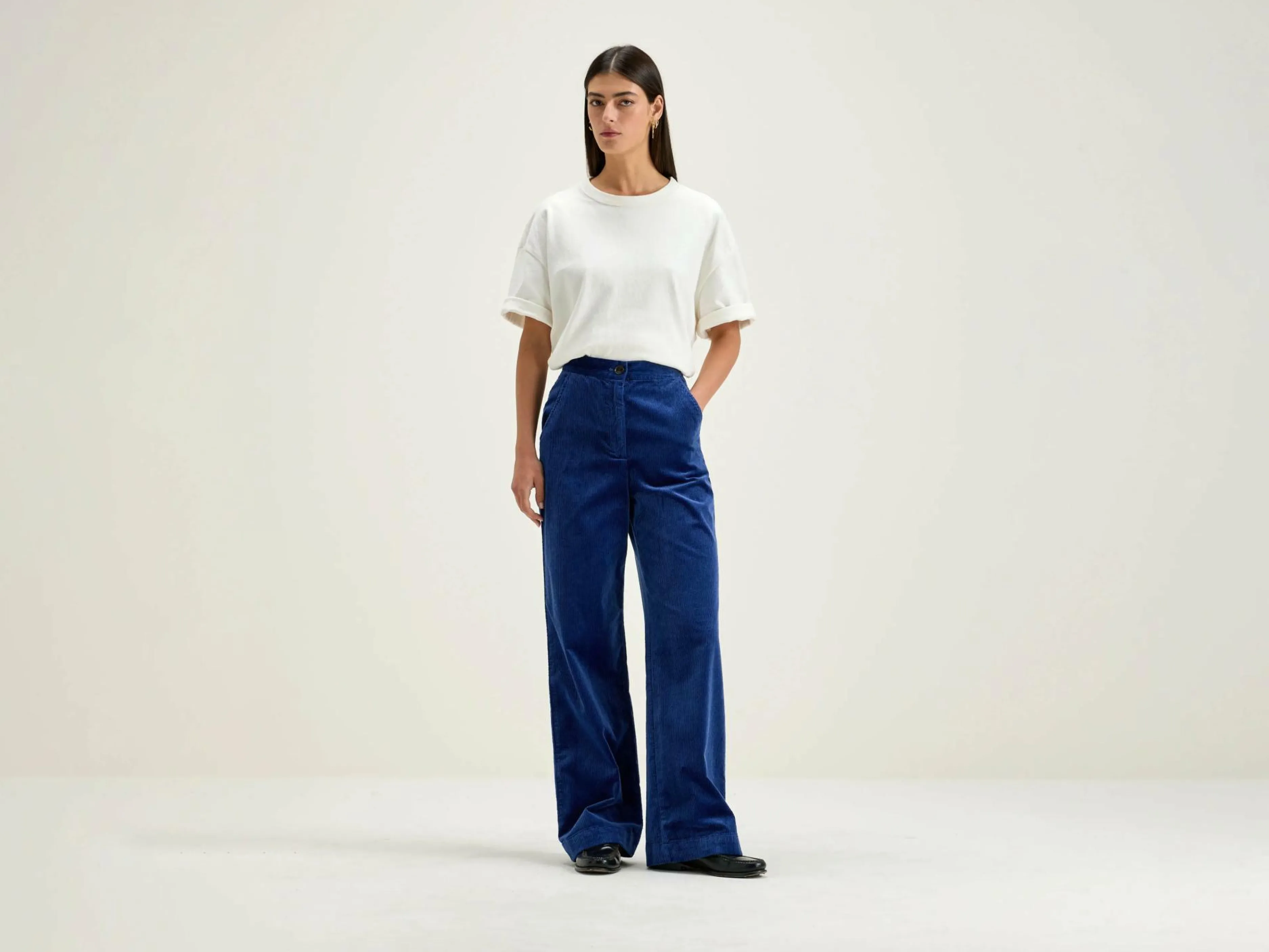 Pantalons-Bellerose Pantalon Large Gabor Blue
