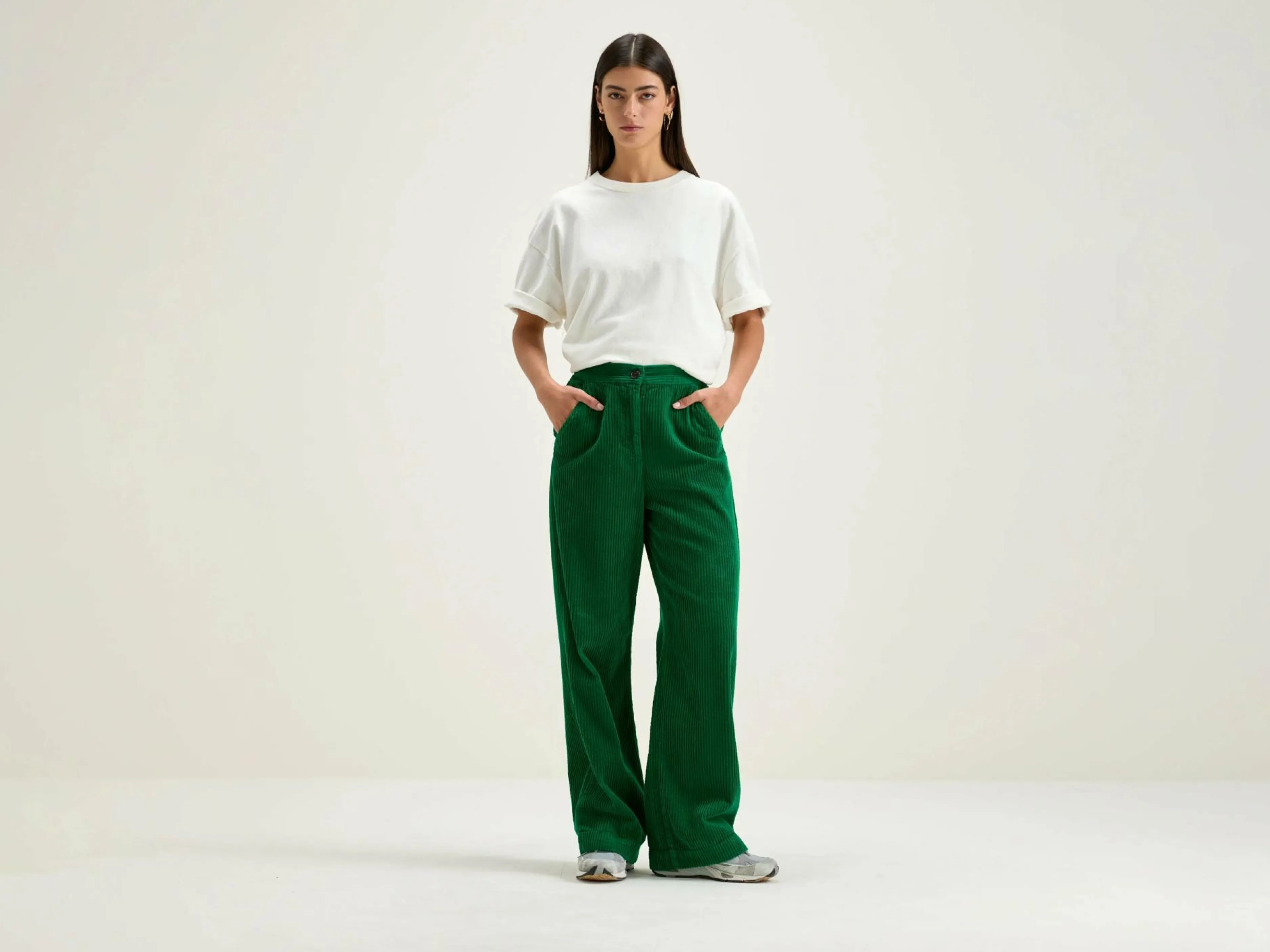 Pantalons-Bellerose Pantalon Large Gabor Chlorophile