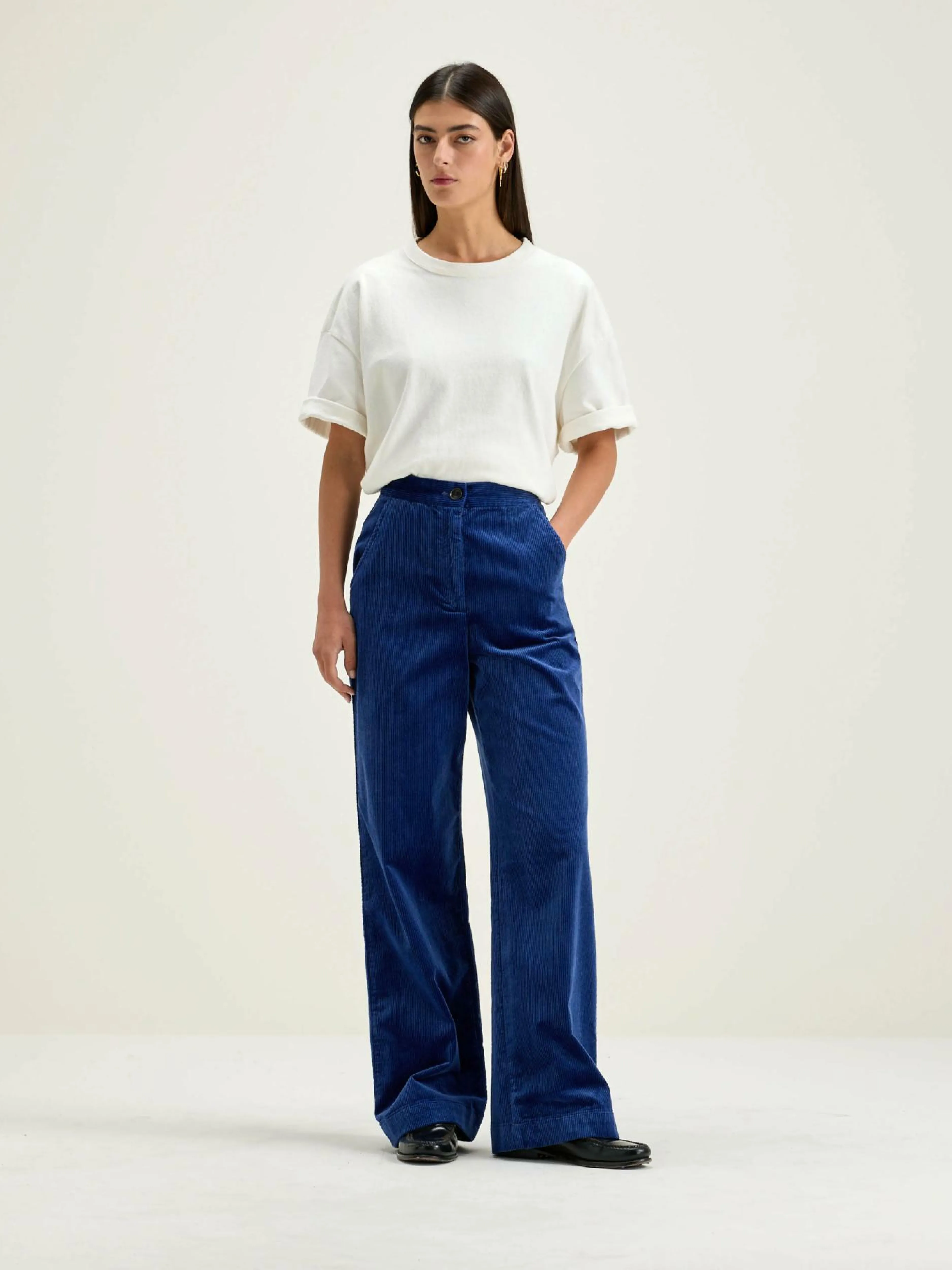 Pantalons-Bellerose Pantalon Large Gabor Blue