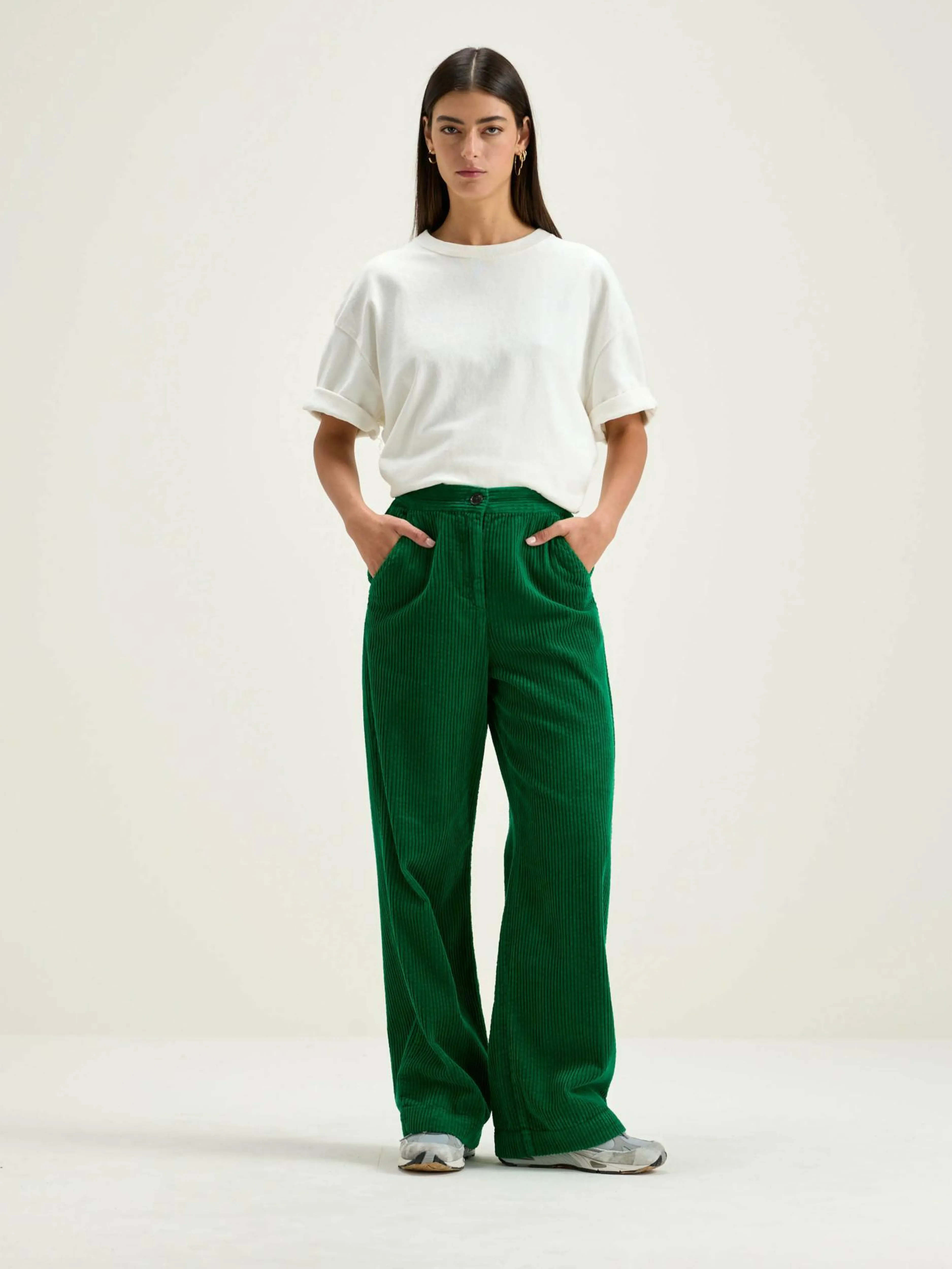 Pantalons-Bellerose Pantalon Large Gabor Chlorophile