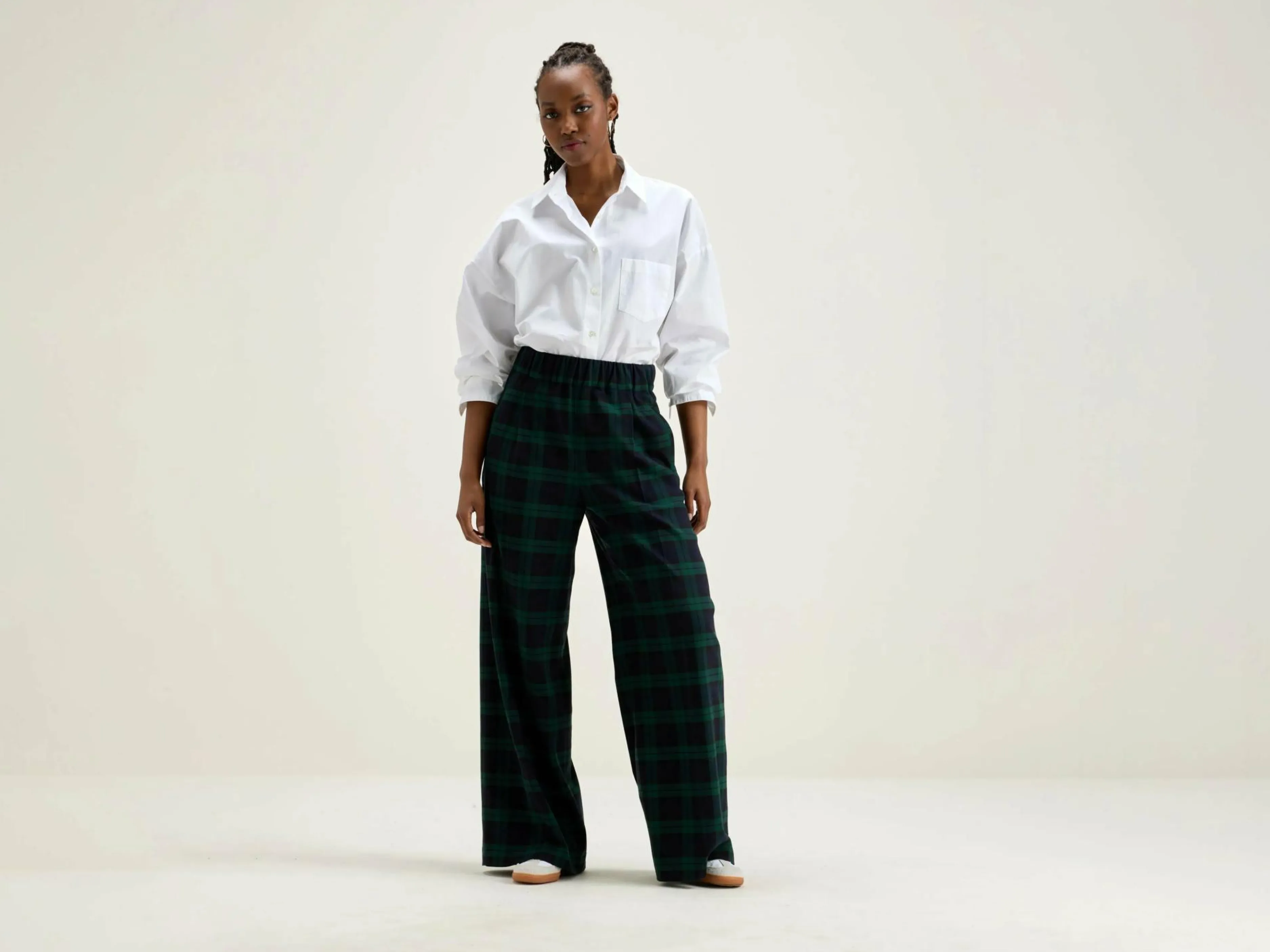 Pantalons-Bellerose Pantalon Large Vespa Gardenia / Sea pine