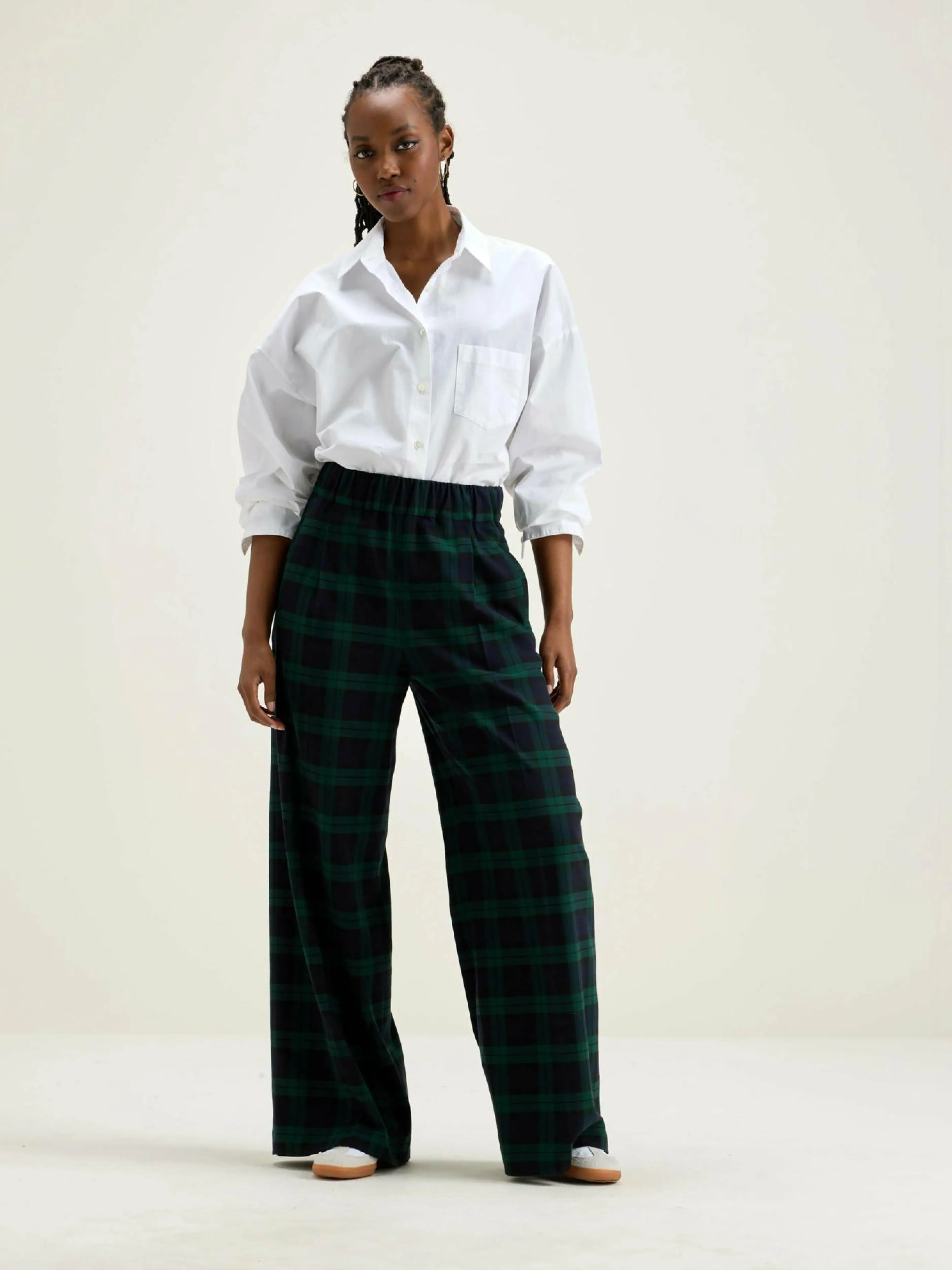 Pantalons-Bellerose Pantalon Large Vespa Gardenia / Sea pine