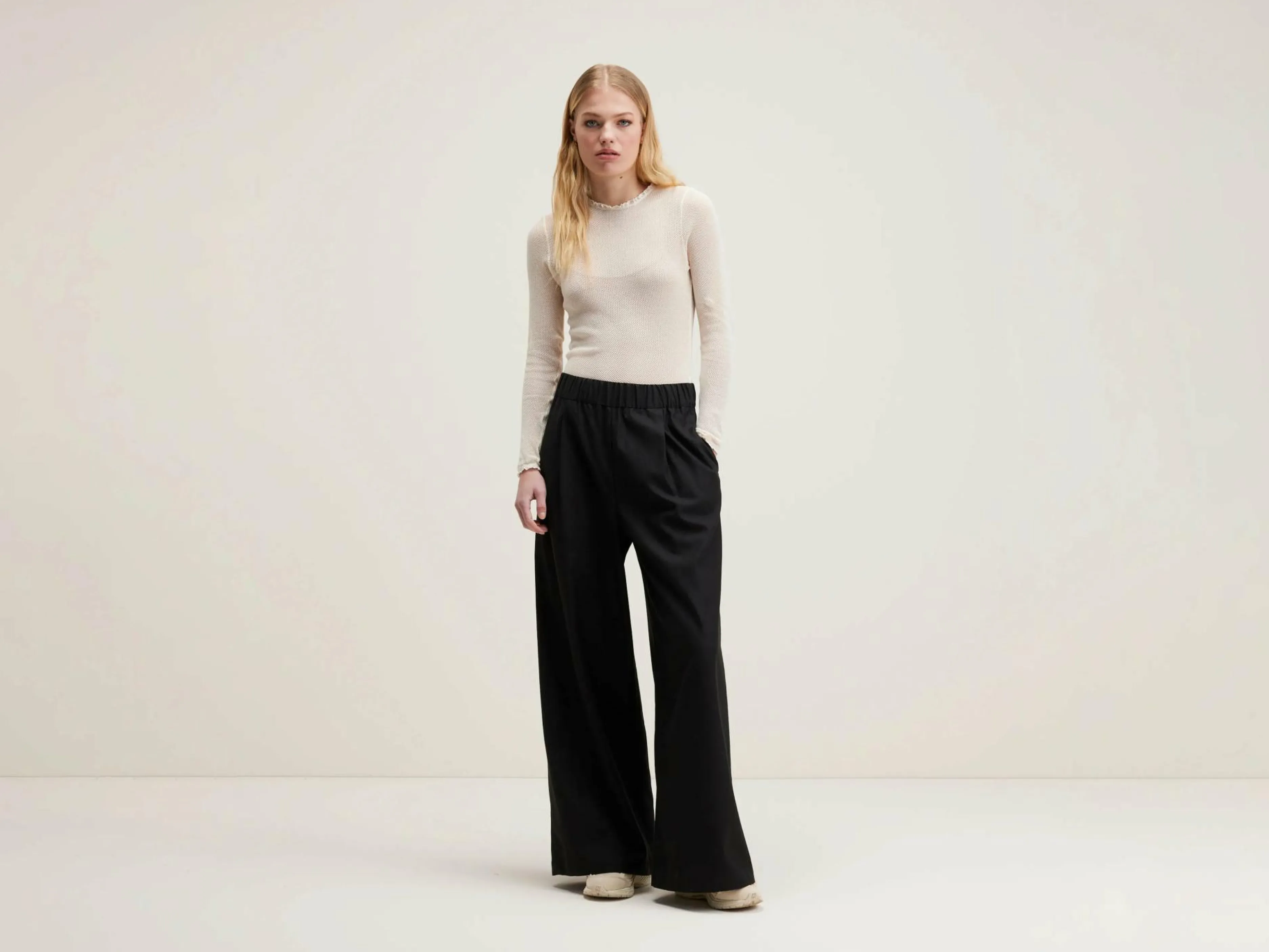 Pantalons-Bellerose Pantalon Large Vezza Black beauty