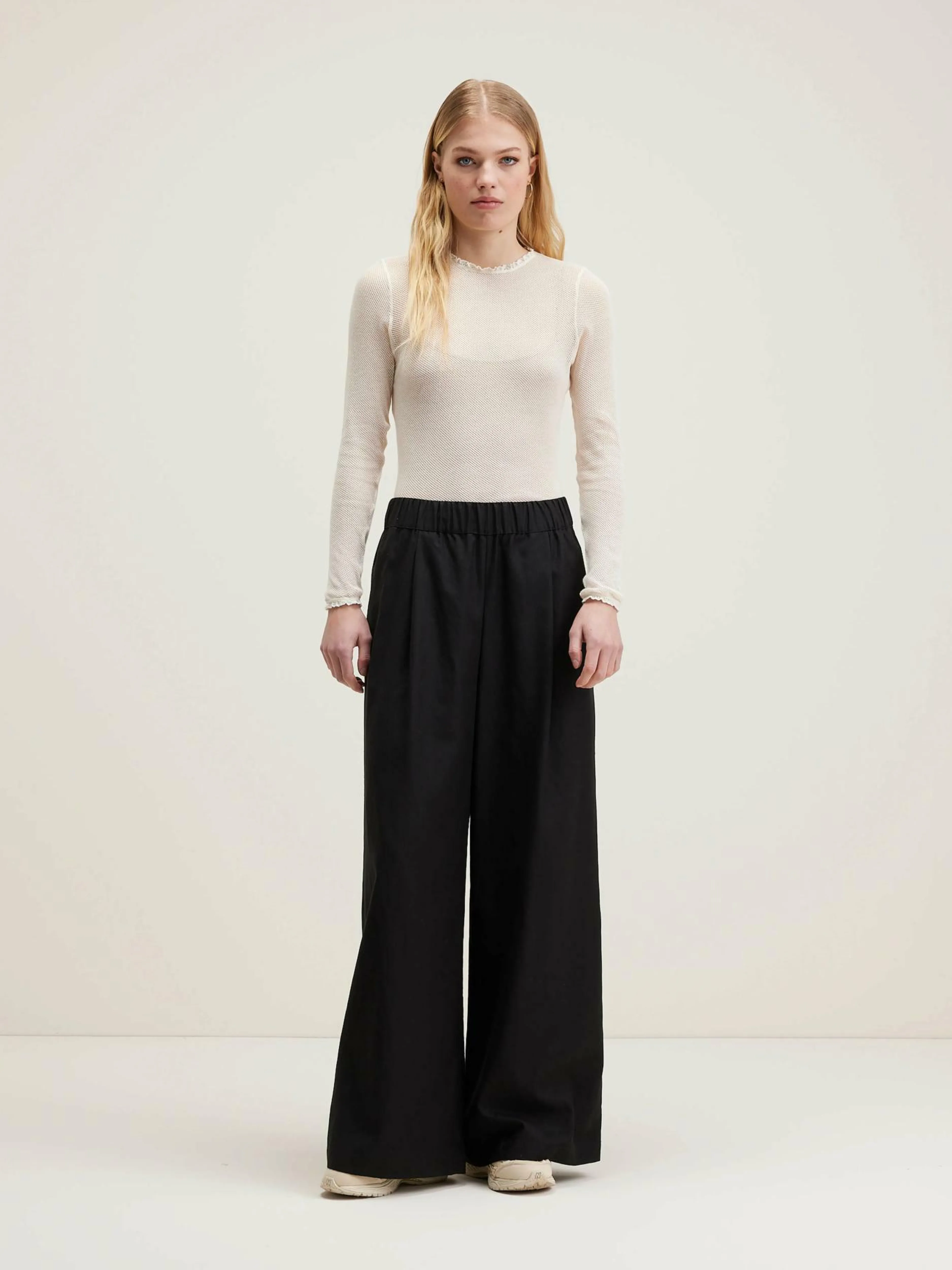 Pantalons-Bellerose Pantalon Large Vezza Black beauty