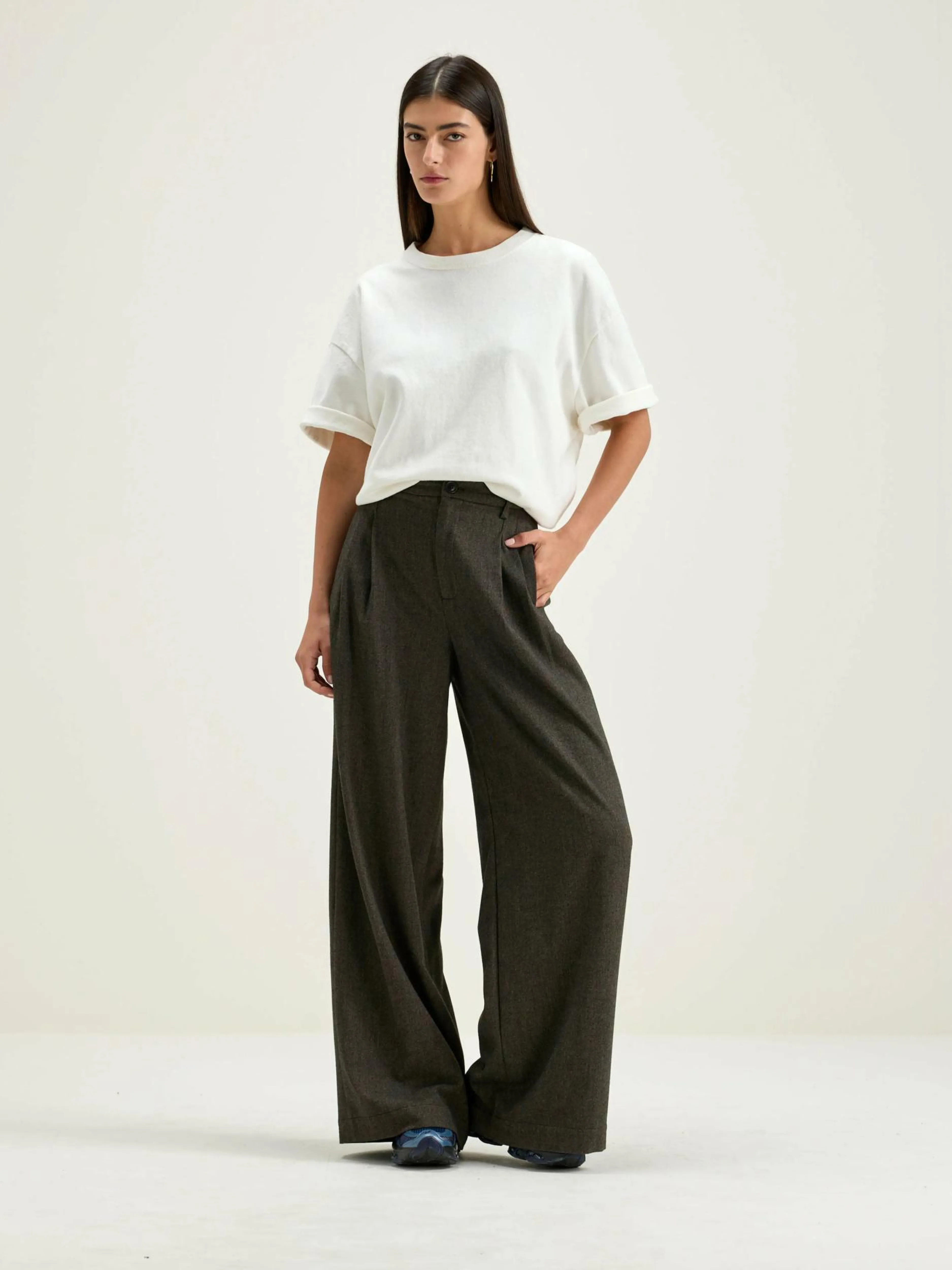 Pantalons-Bellerose Pantalon Large Volkert Ebony