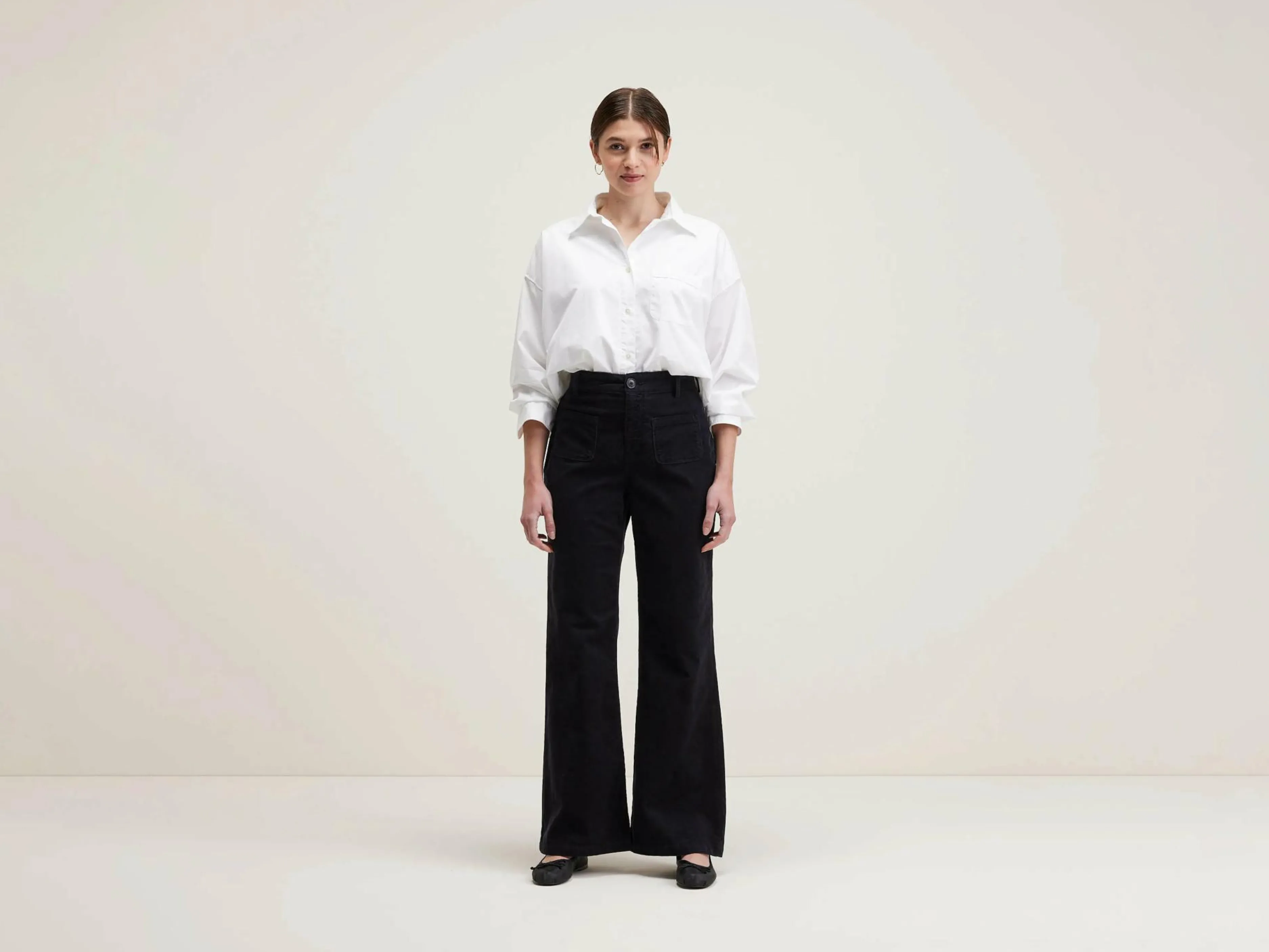 Pantalons-Bellerose Pantalon évasé Park Black beauty