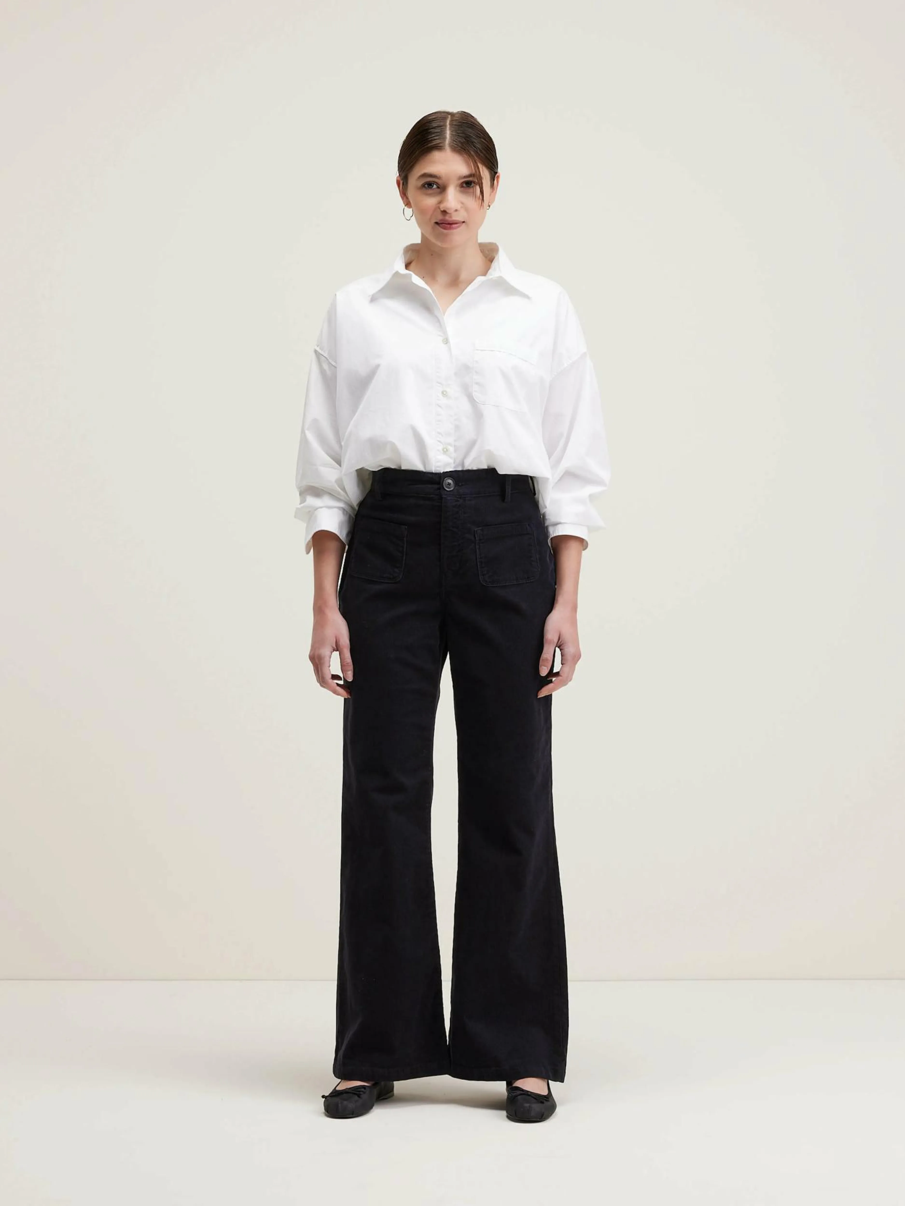 Pantalons-Bellerose Pantalon évasé Park Black beauty
