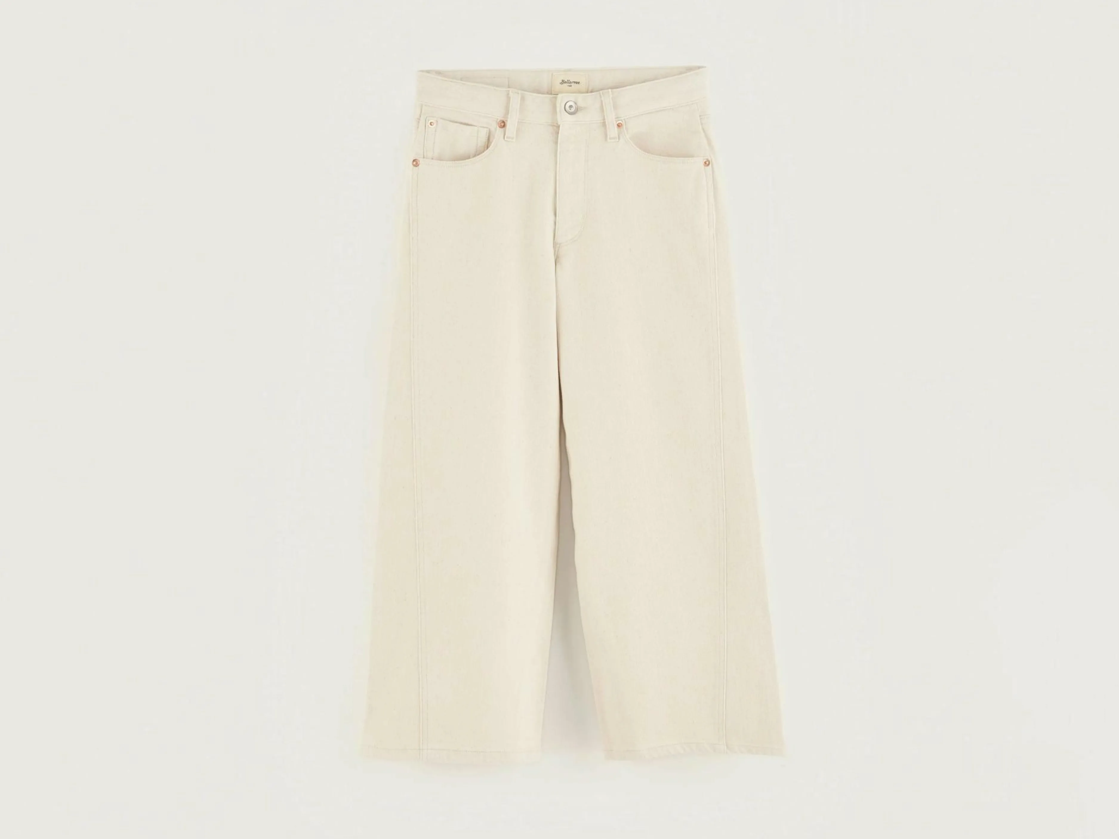 Pantalons-Bellerose Pantalon évasé Wanda Ecru