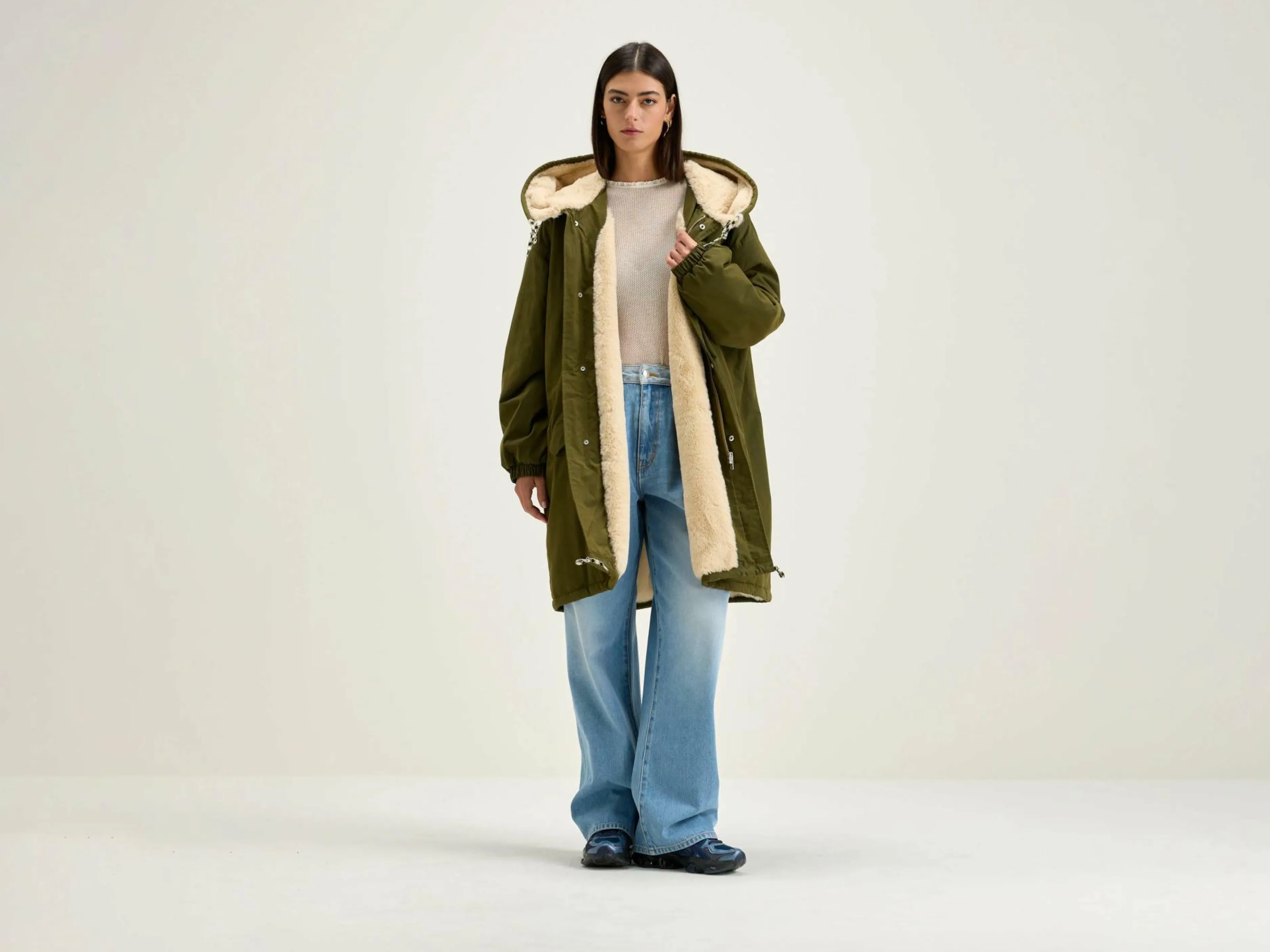 Manteaux & Vestes-Bellerose Parka à Capuche Laos Olive
