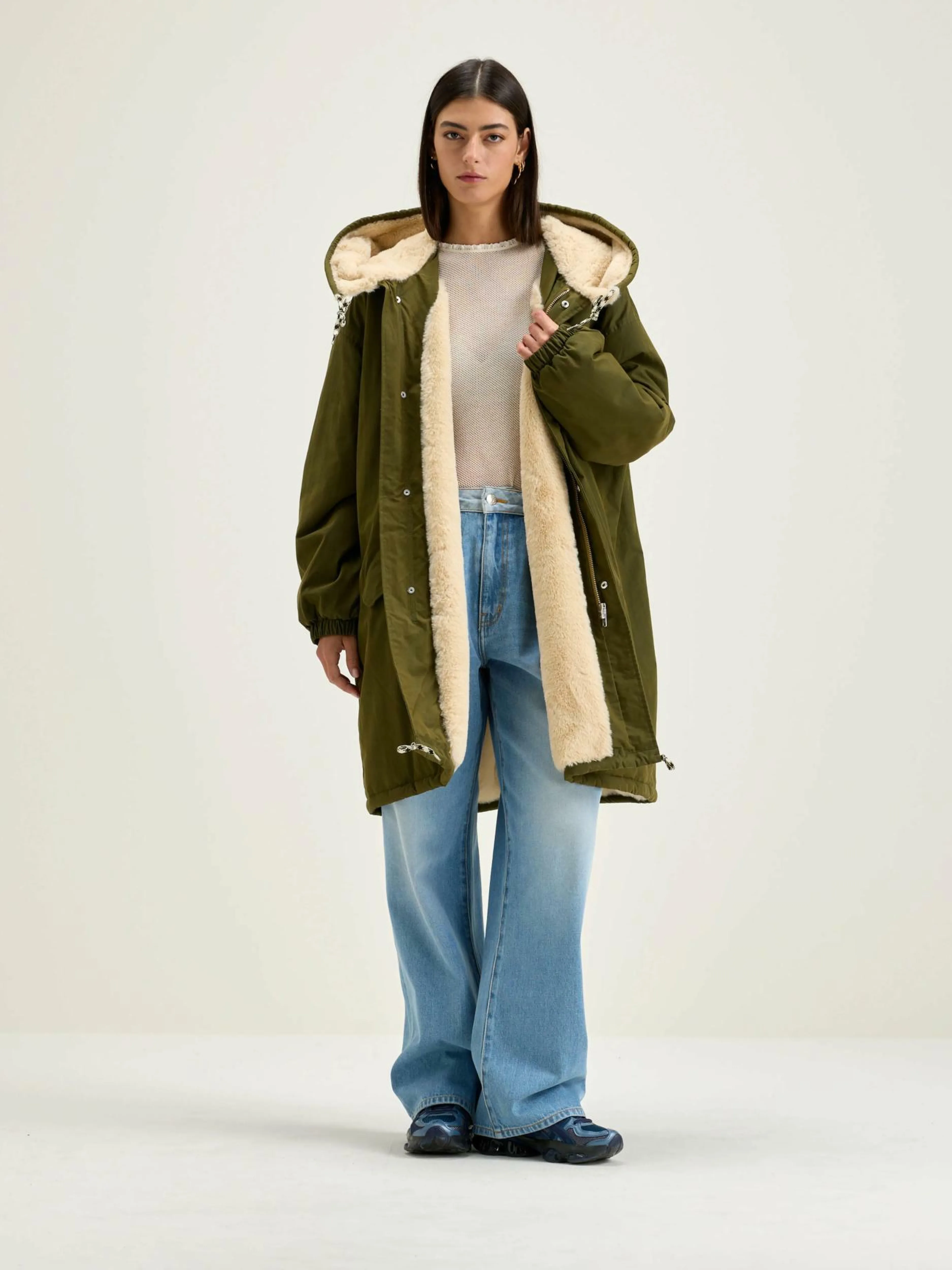 Manteaux & Vestes-Bellerose Parka à Capuche Laos Olive