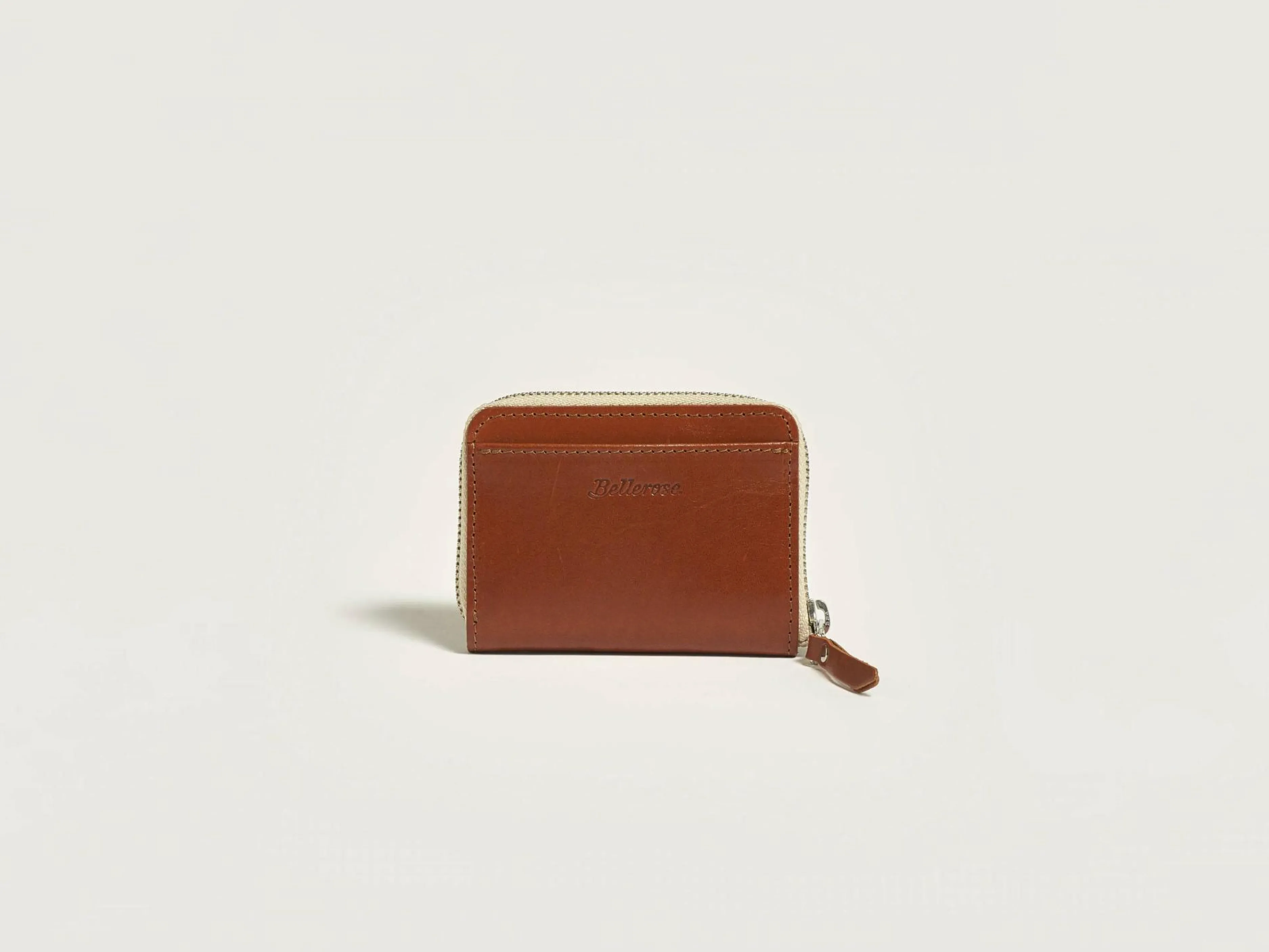 Petites Maroquineries-Bellerose Portefeuille Zippé Dolhy Cognac