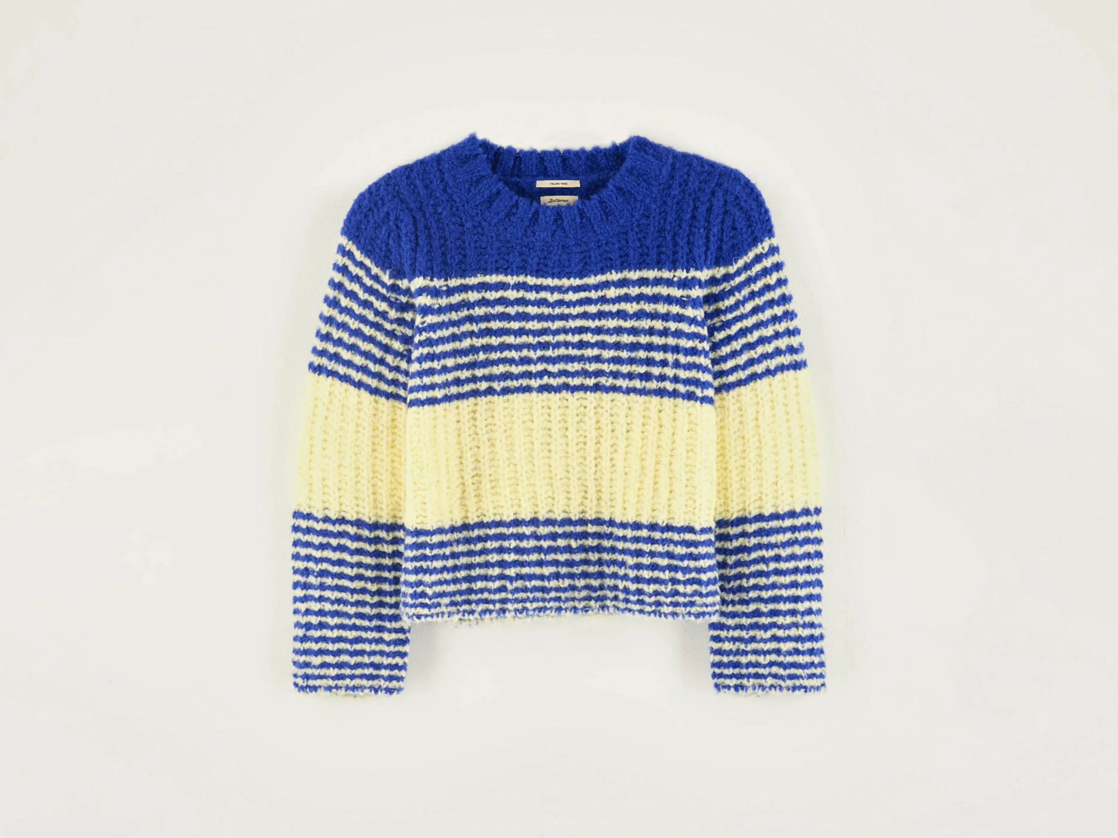 Mailles-Bellerose Pull Col Rond Agond Butter / Lazuli
