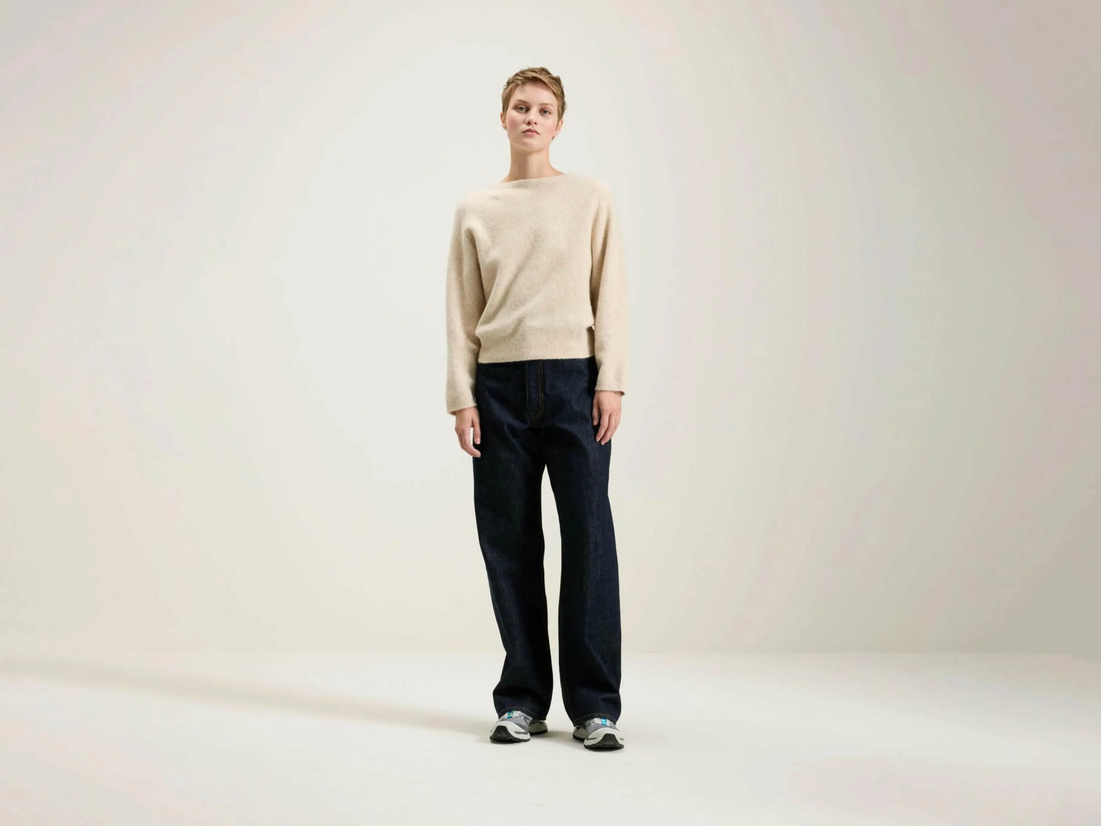 Mailles-Bellerose Pull Col Rond Deros Cream