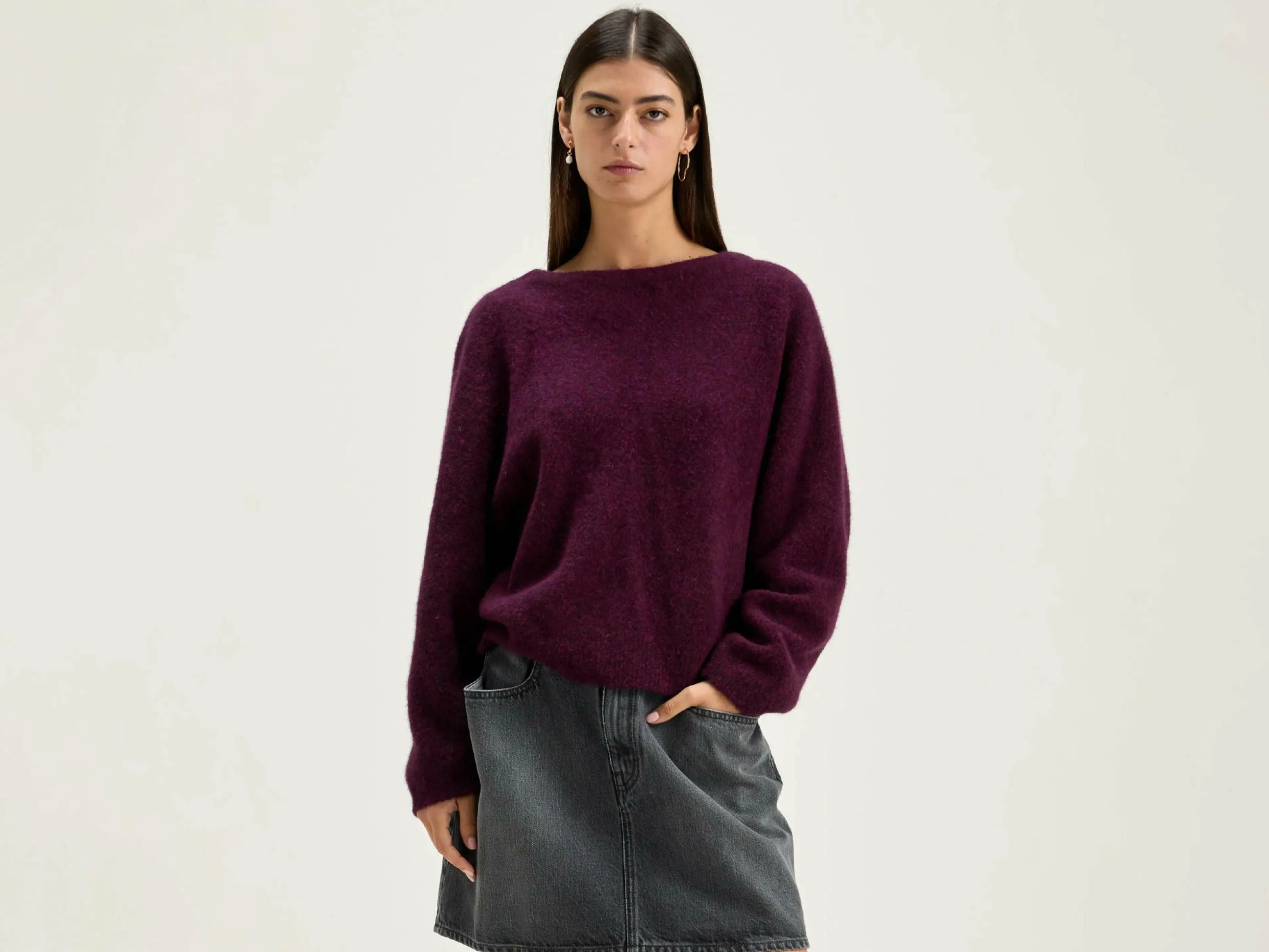 Mailles-Bellerose Pull Col Rond Deros Wine