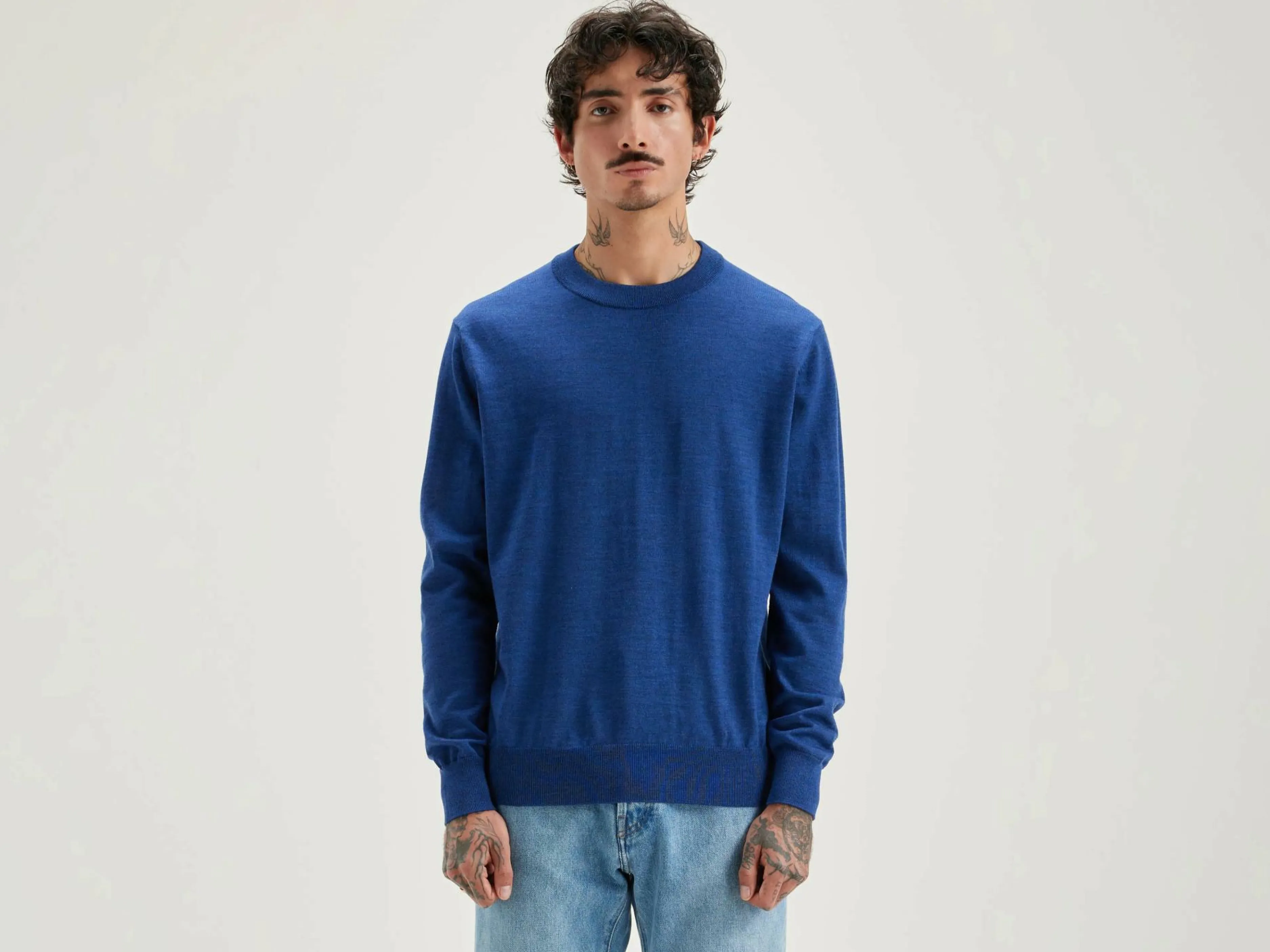 Mailles-Bellerose Pull Col Rond Dilliv Blue mix