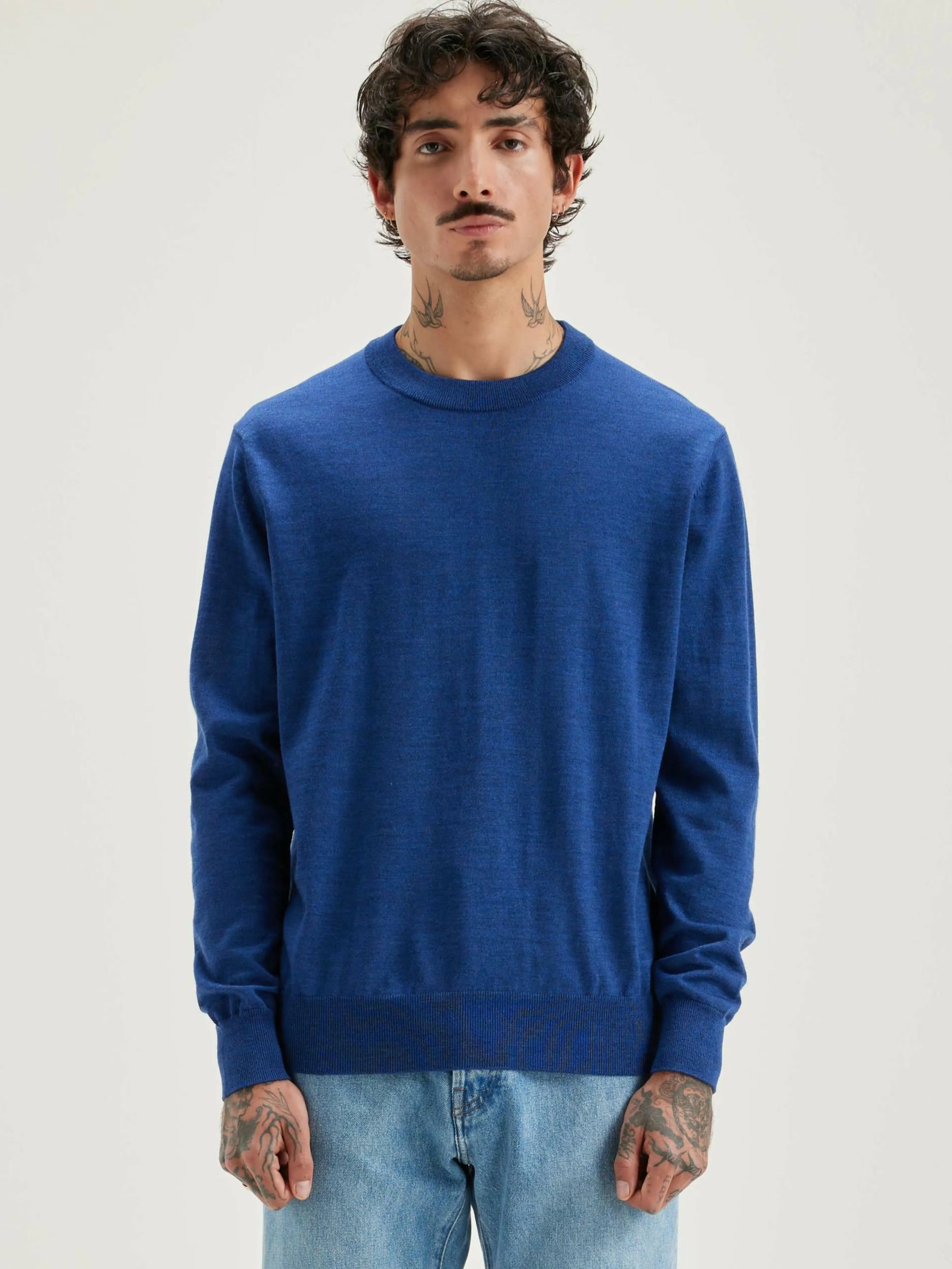 Mailles-Bellerose Pull Col Rond Dilliv Blue mix