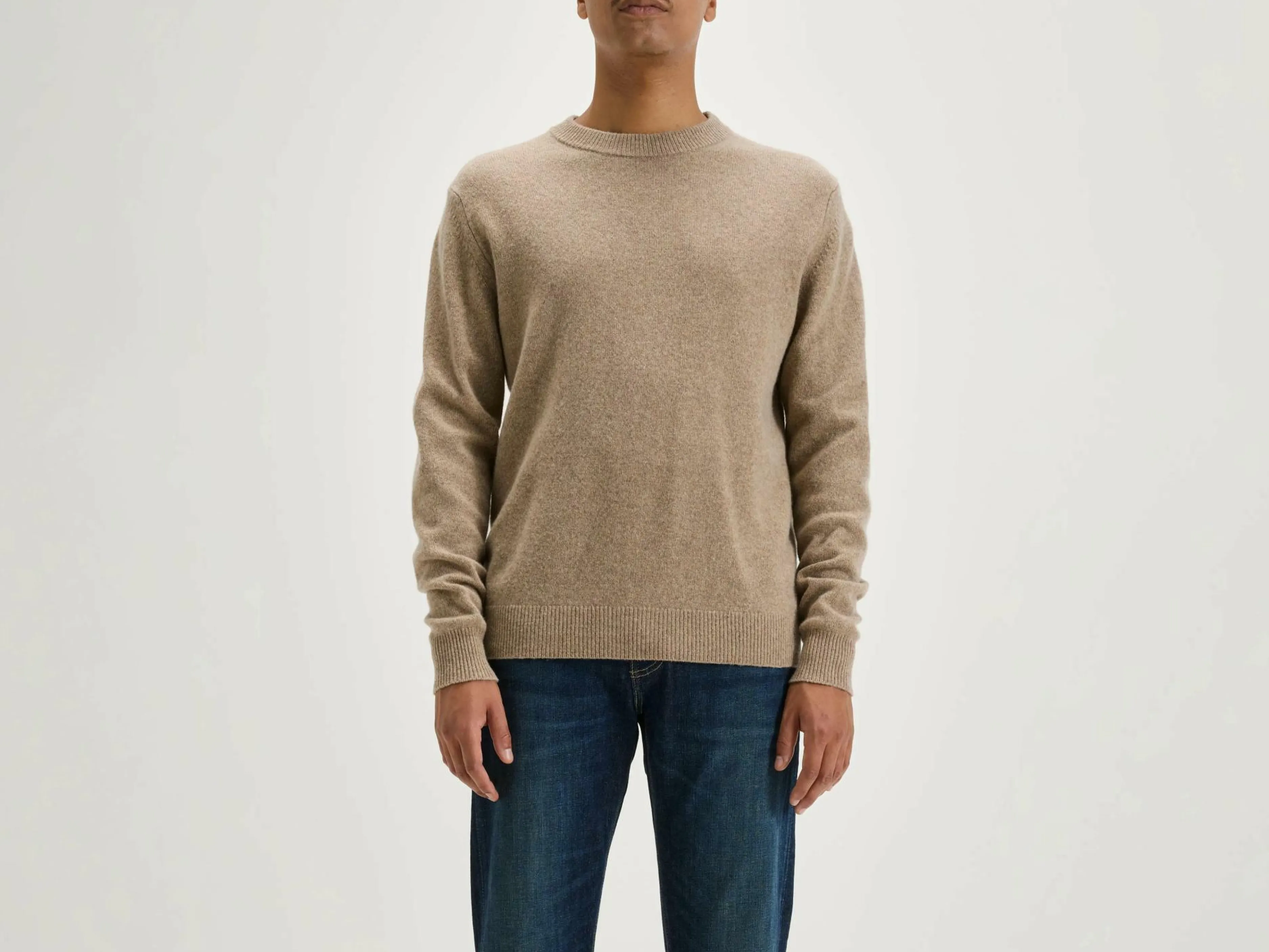 Mailles-Bellerose Pull Col Rond Donoon Oatmeal