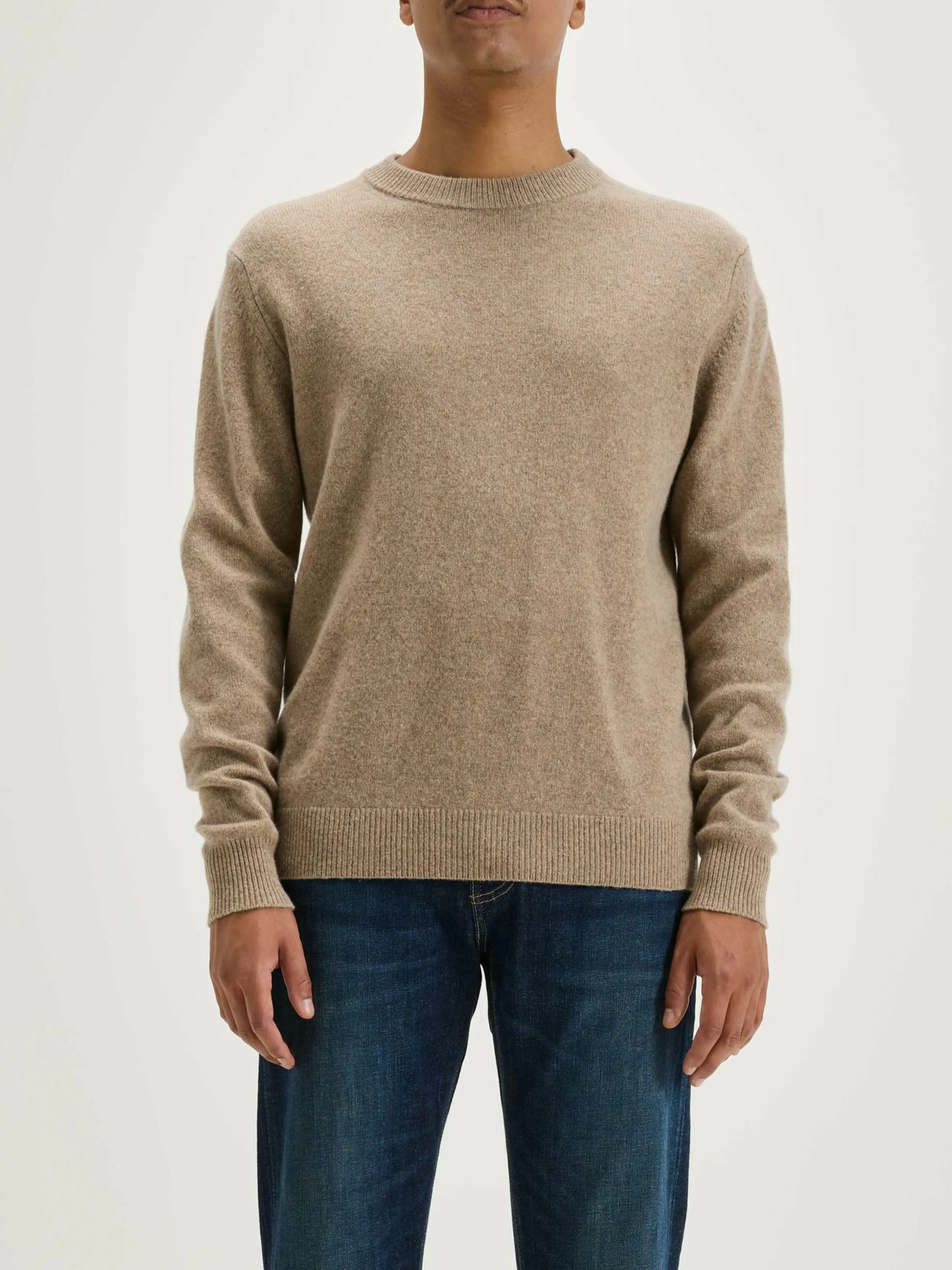 Mailles-Bellerose Pull Col Rond Donoon Oatmeal