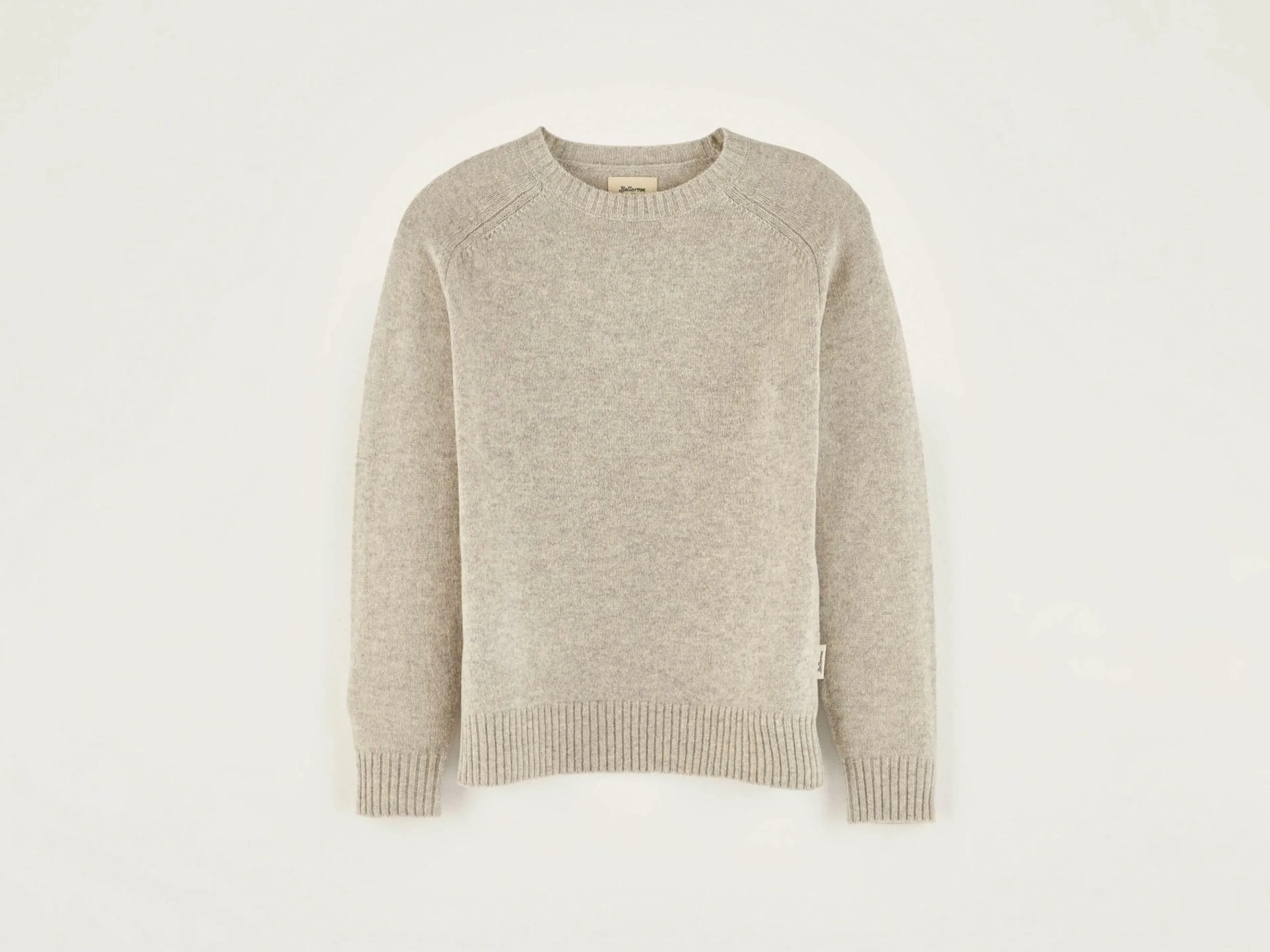 Mailles-Bellerose Pull Col Rond Gatu Light grey