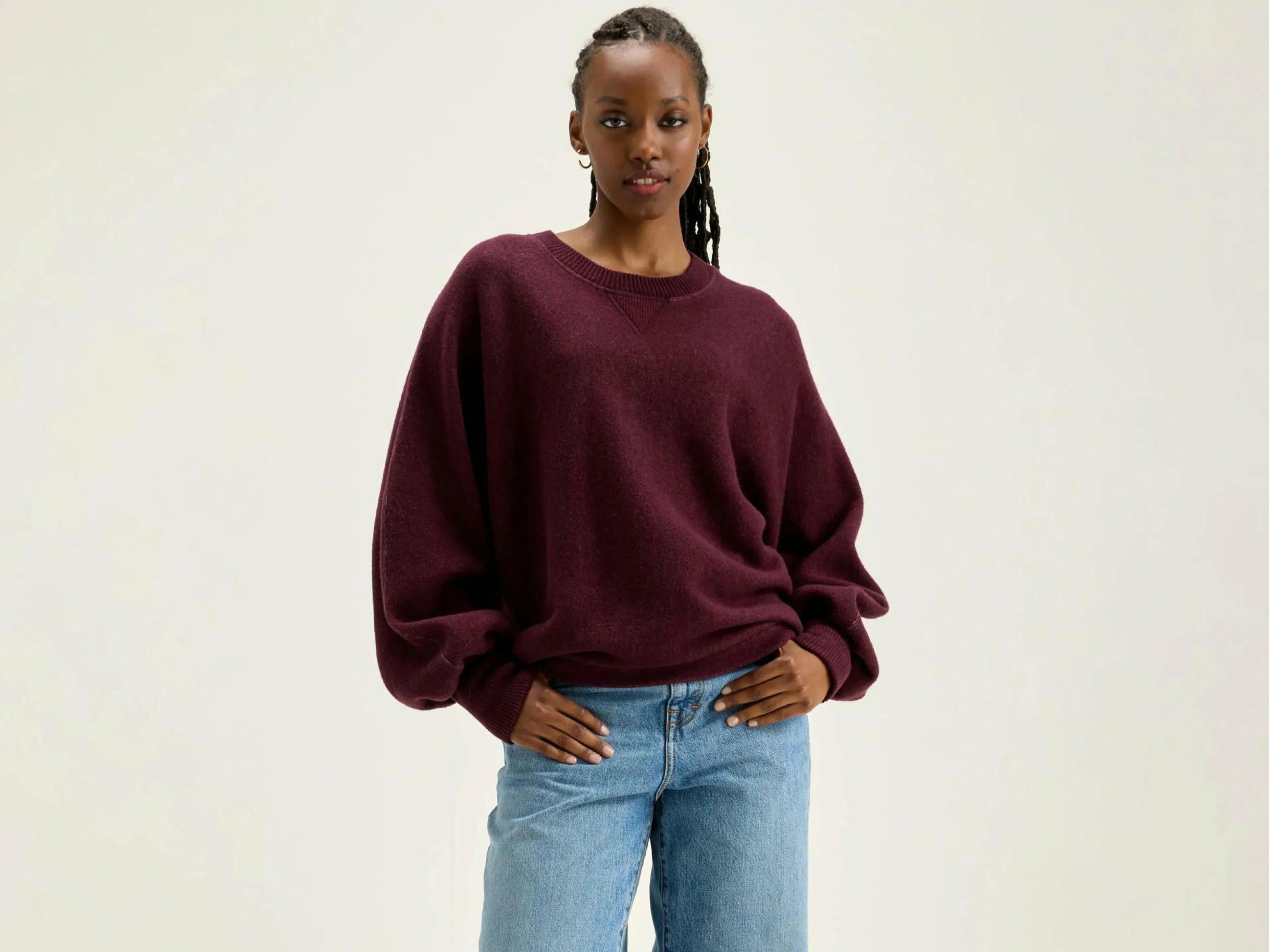 Sweatshirts-Bellerose Pull Col Rond Milos Wine