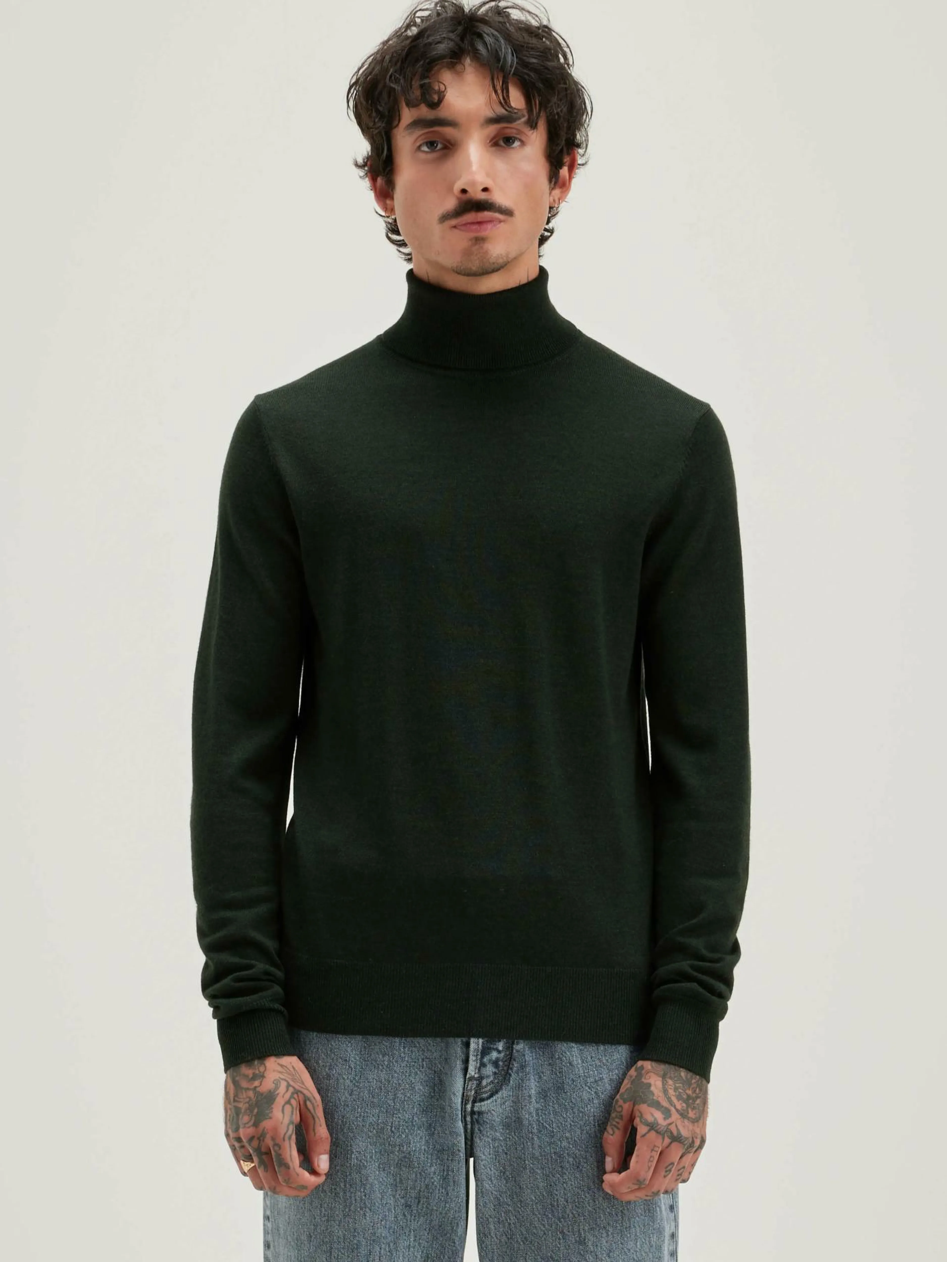 Mailles-Bellerose Pull Col Roulé Dilor Forest
