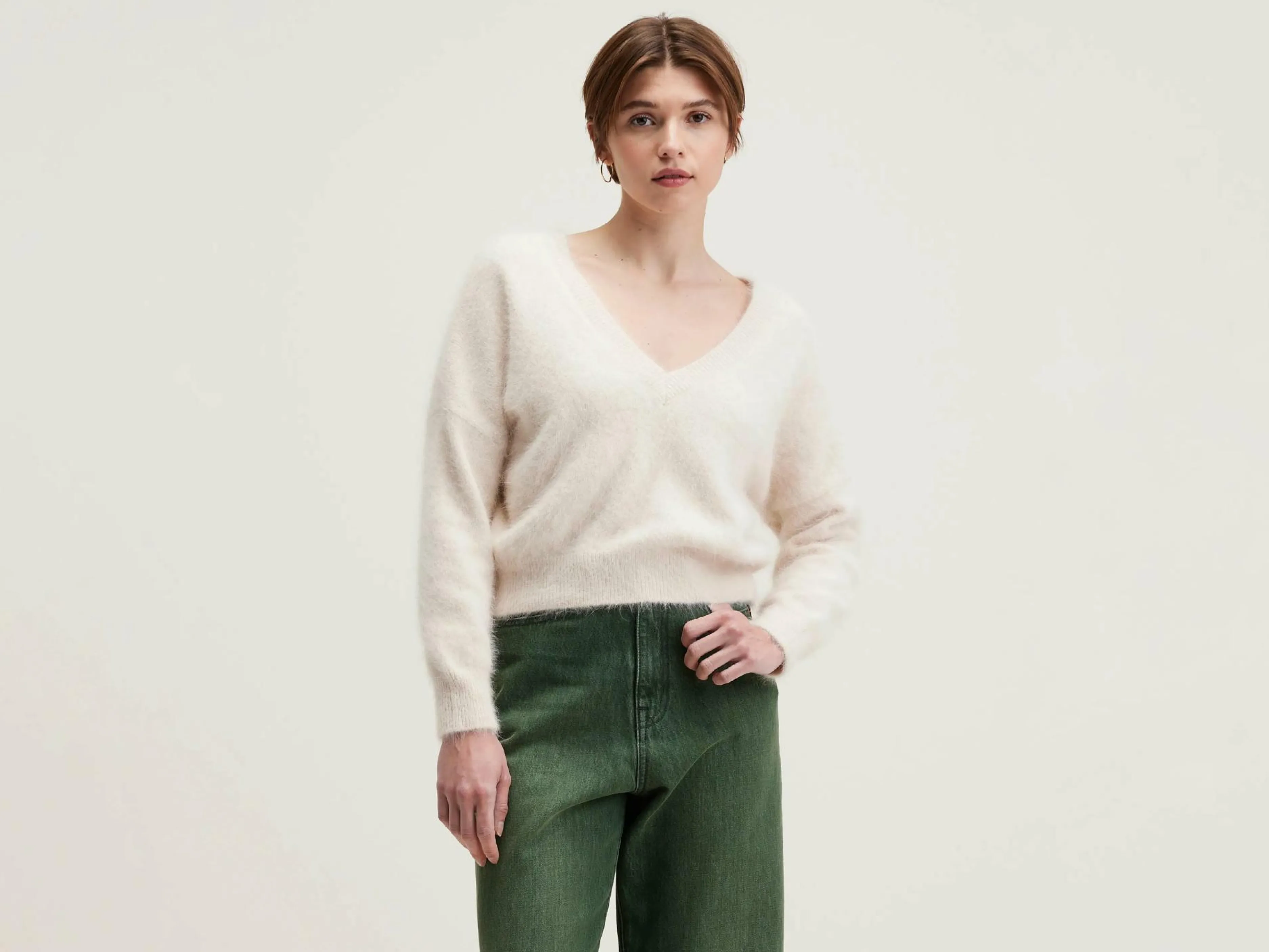 Mailles-Bellerose Pull En Angora Datev Parchemin