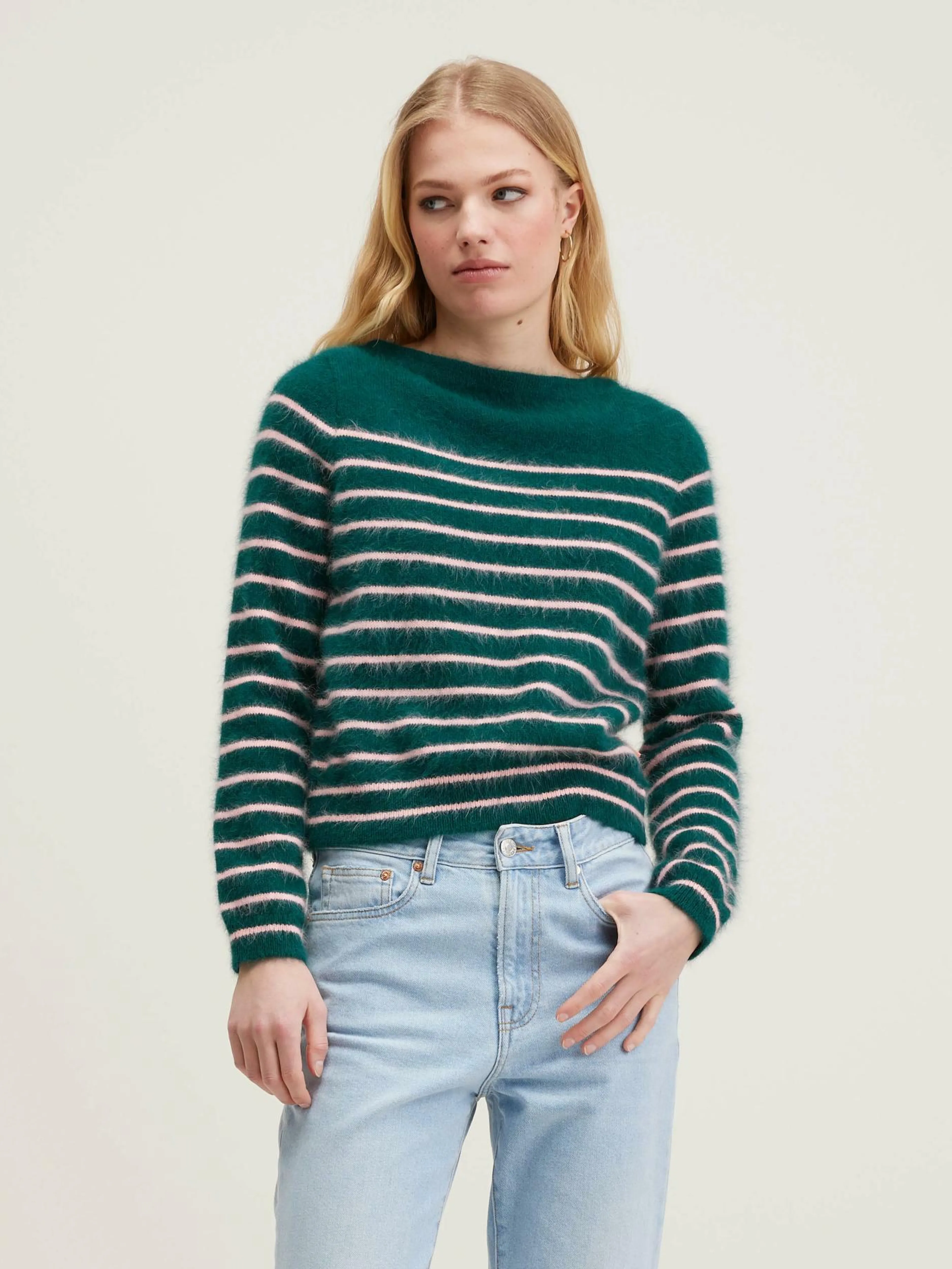 Mailles-Bellerose Pull En Angora Dato Gardenia / Pot pourri