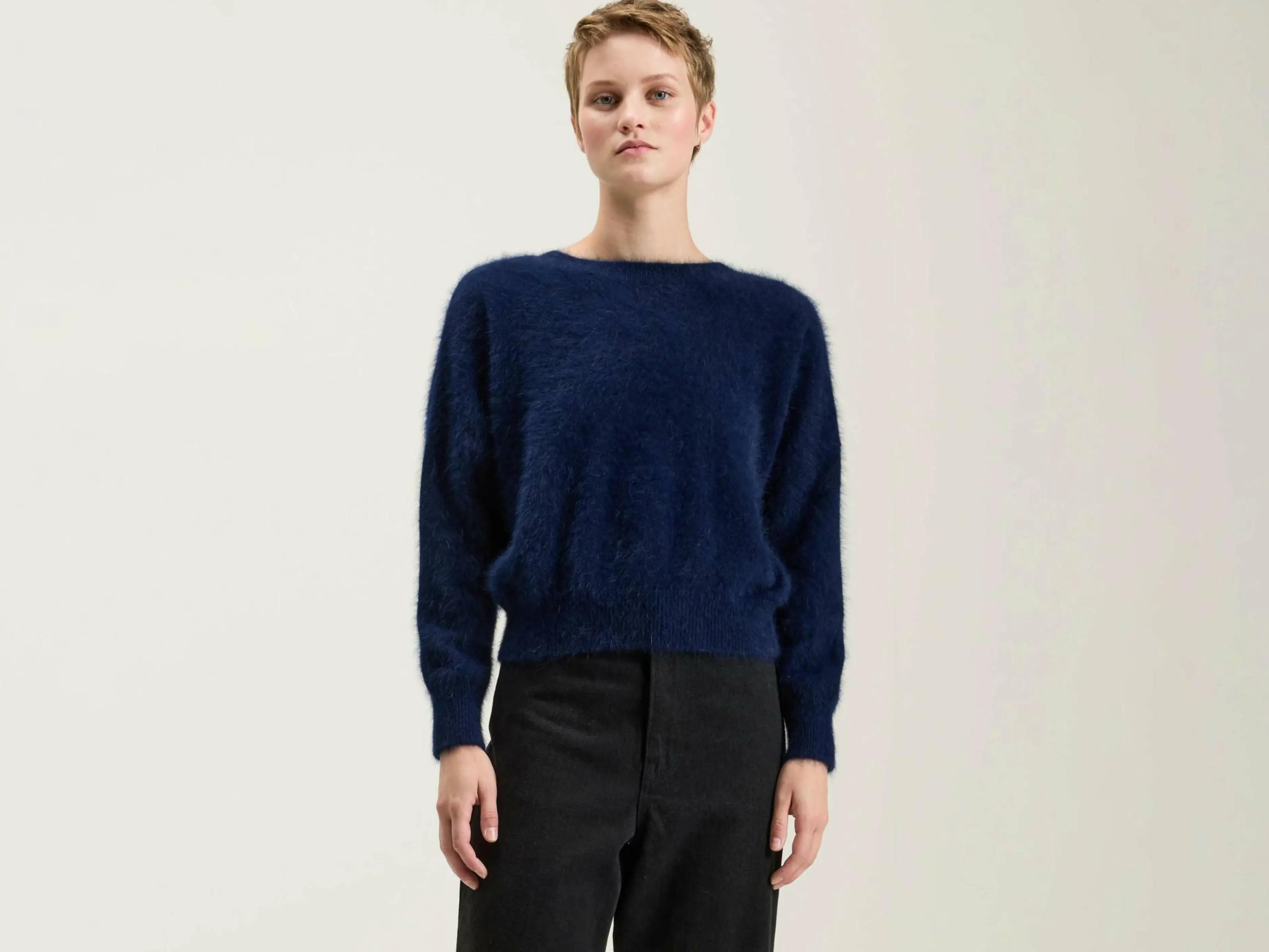 Mailles-Bellerose Pull En Angora Datti Navy