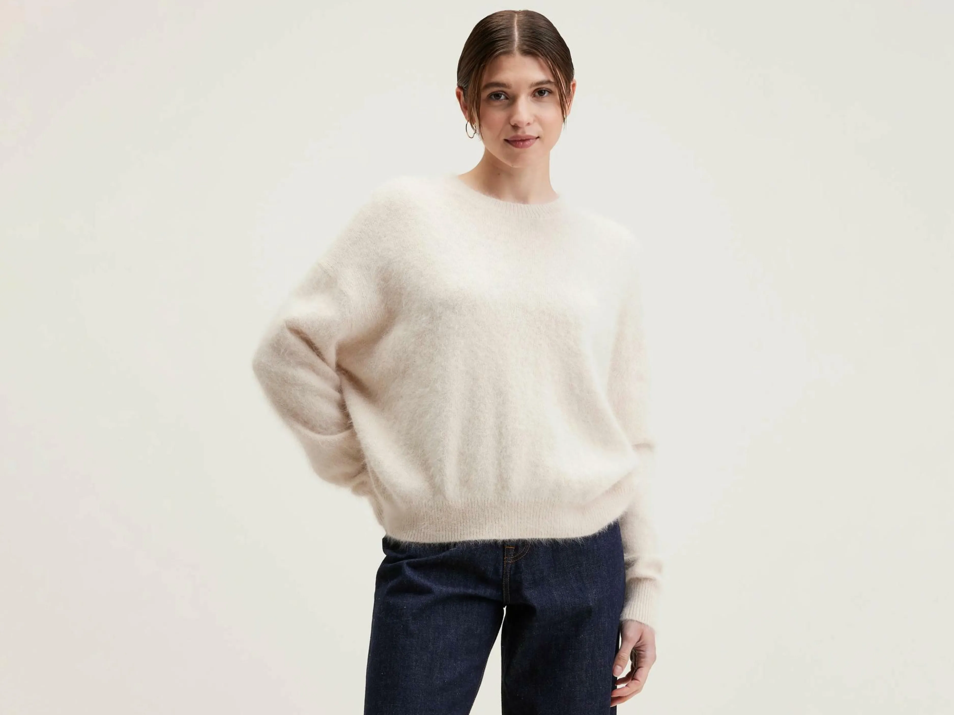 Mailles-Bellerose Pull En Angora Datus Parchemin