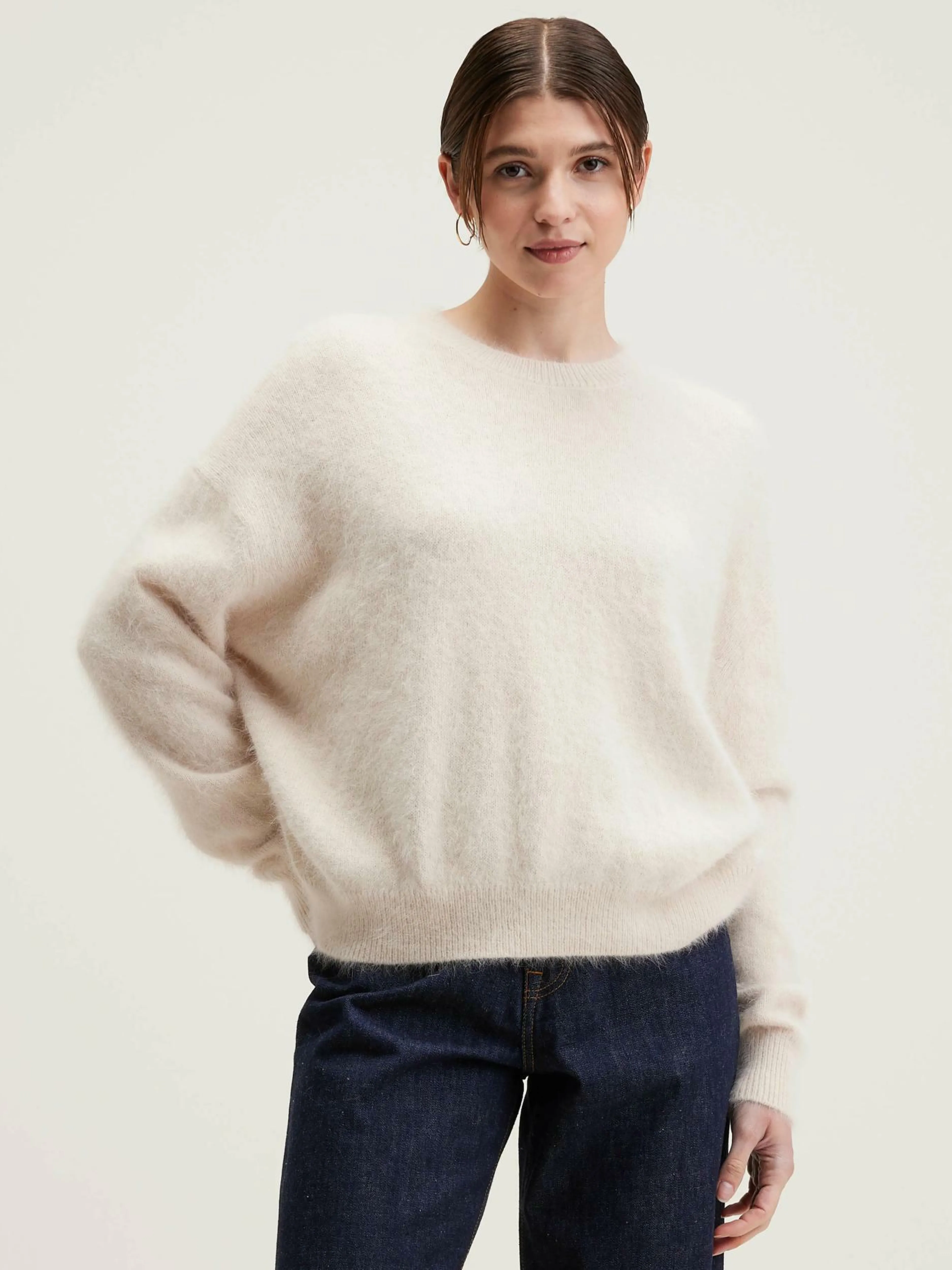 Mailles-Bellerose Pull En Angora Datus Parchemin