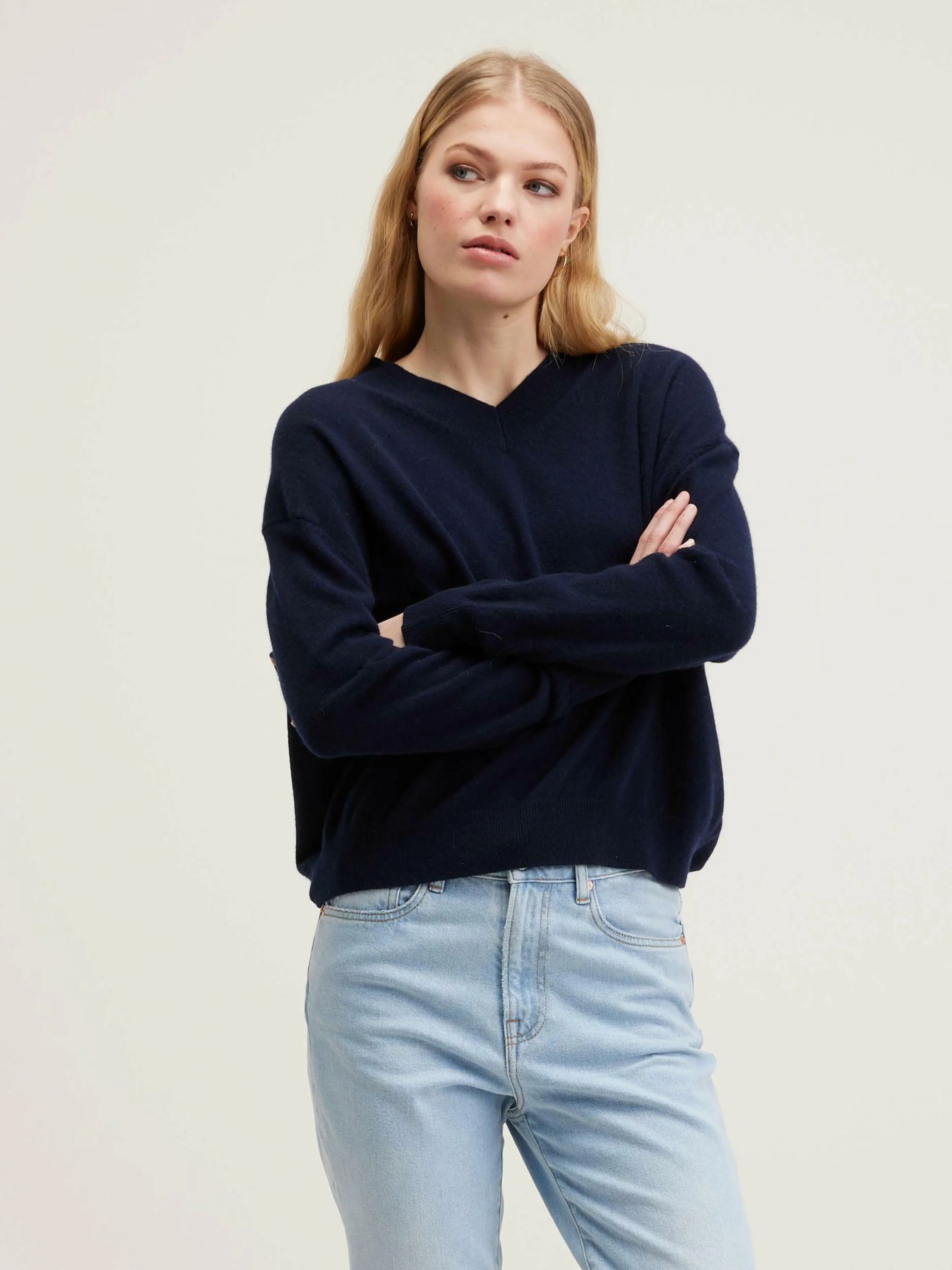 Mailles-Bellerose Pull En Cachemire Slax Navy