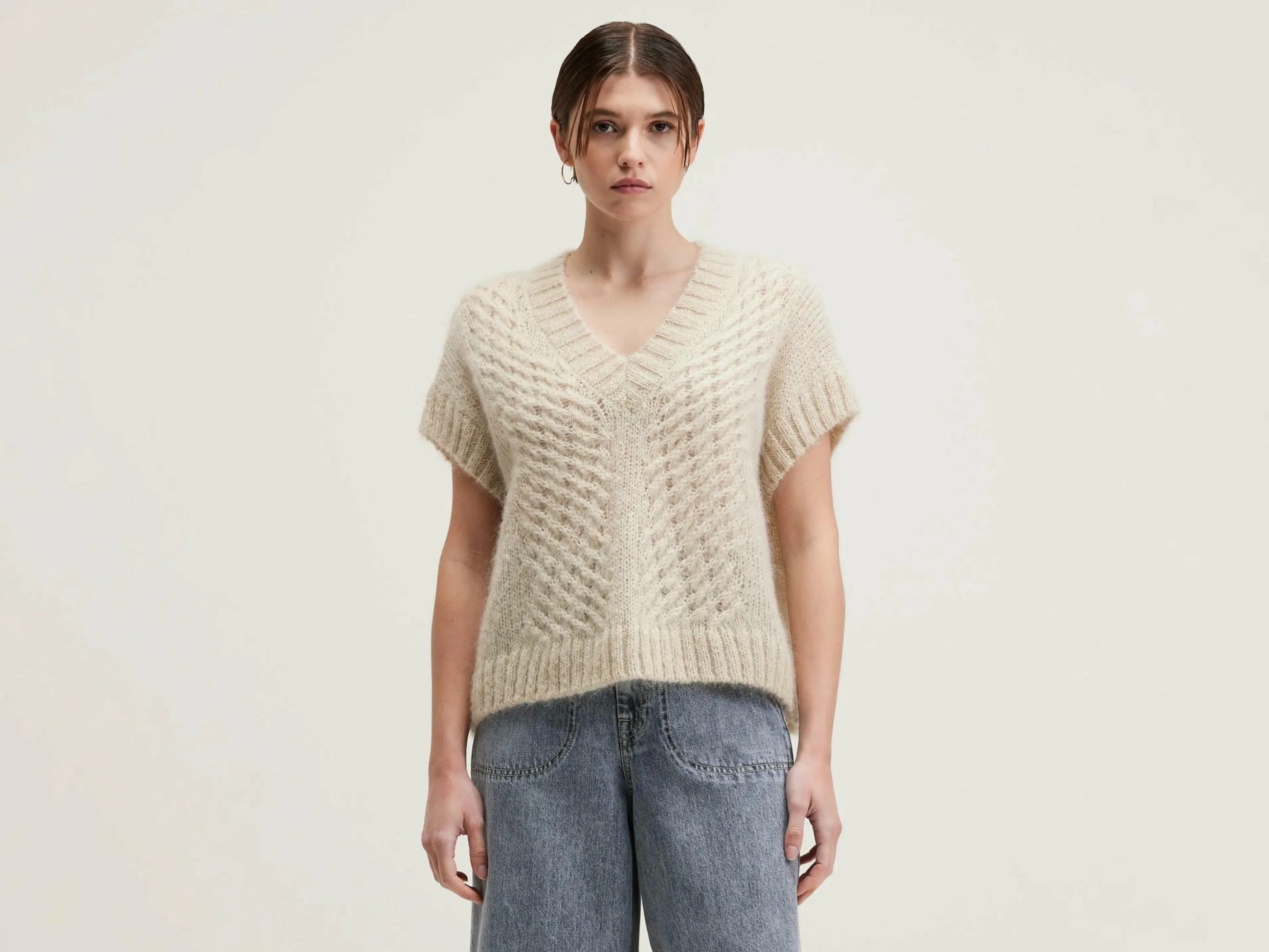 Mailles-Bellerose Pull Sans Manches Abevy Sable