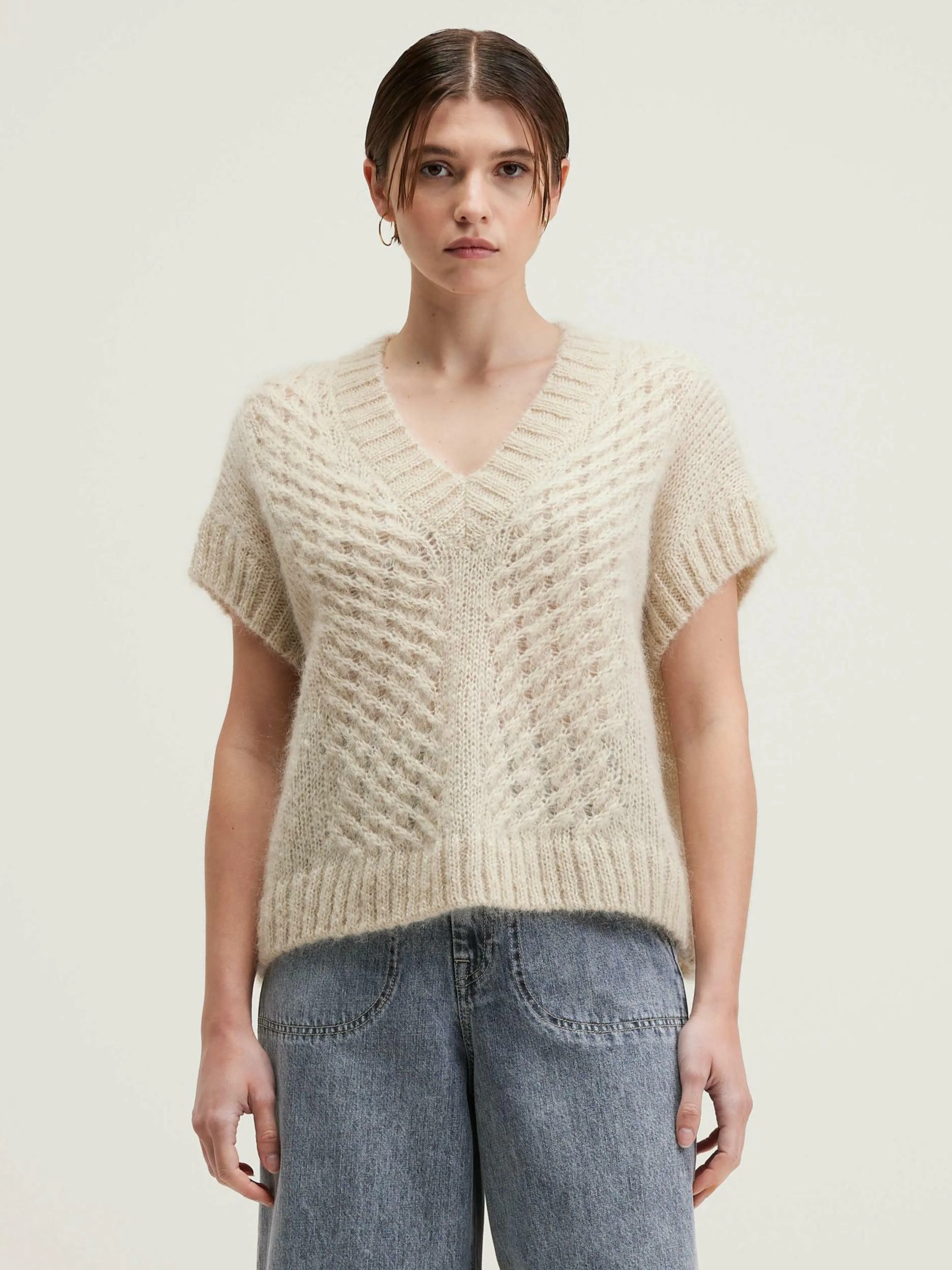 Mailles-Bellerose Pull Sans Manches Abevy Sable