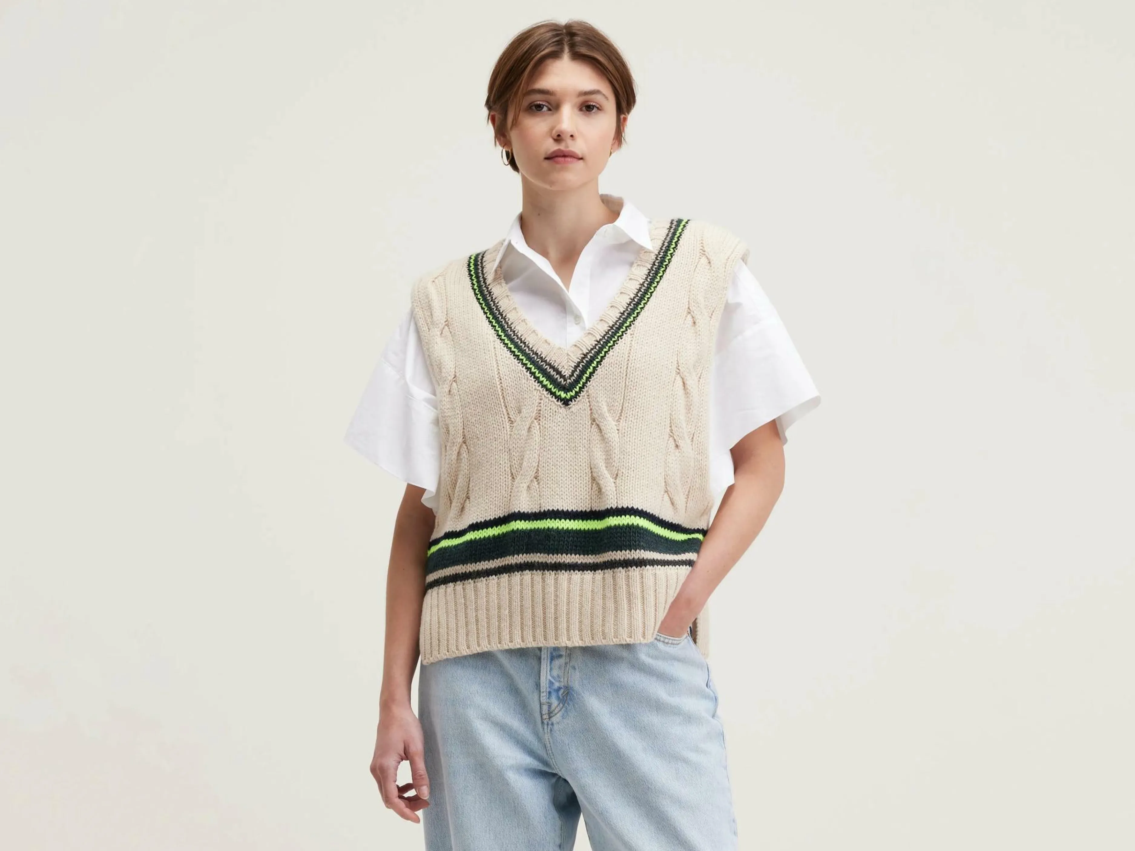 Mailles-Bellerose Pull Sans Manches Asno