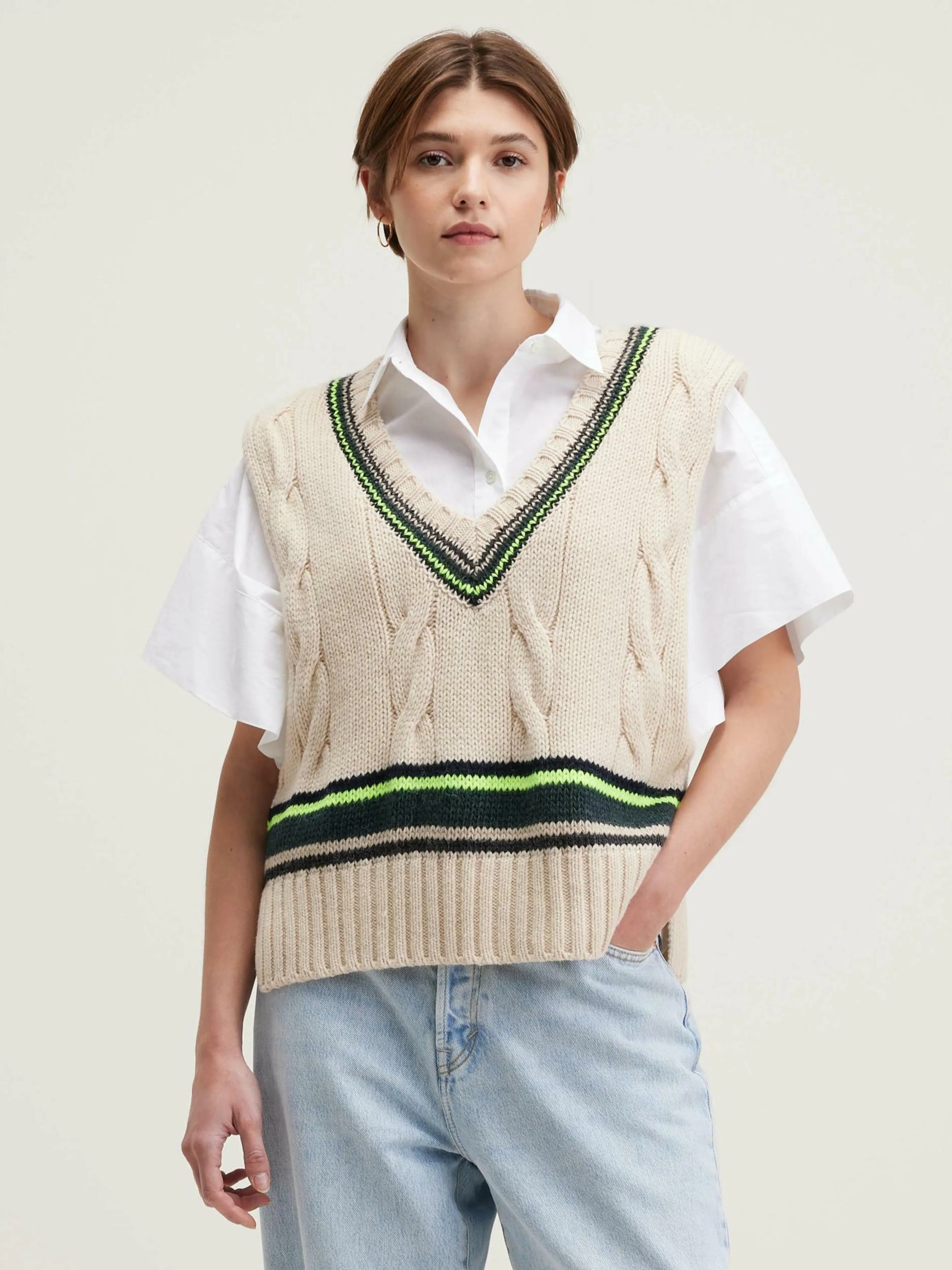 Mailles-Bellerose Pull Sans Manches Asno