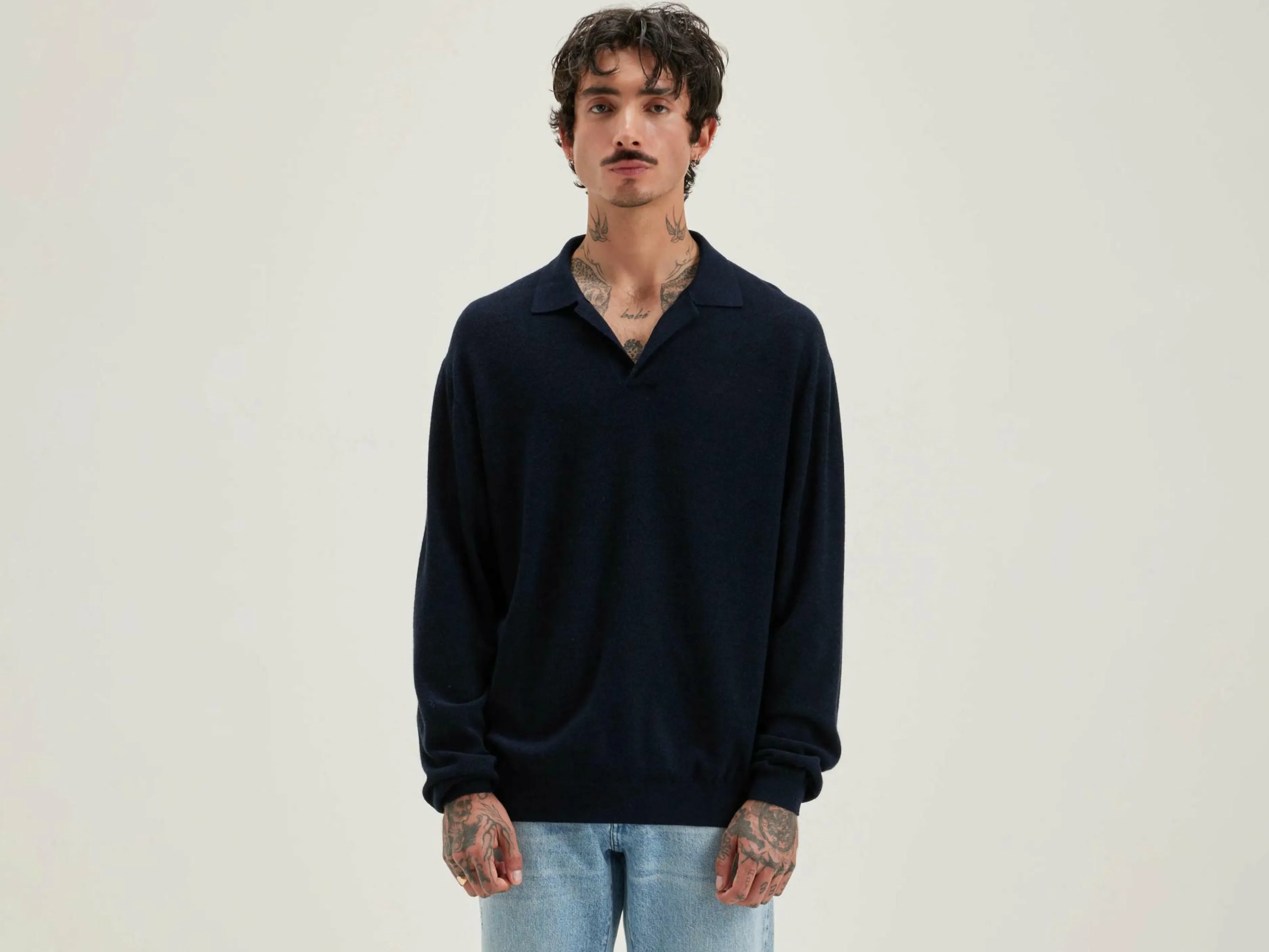 Mailles-Bellerose Pull Style Polo Alot Blue nights