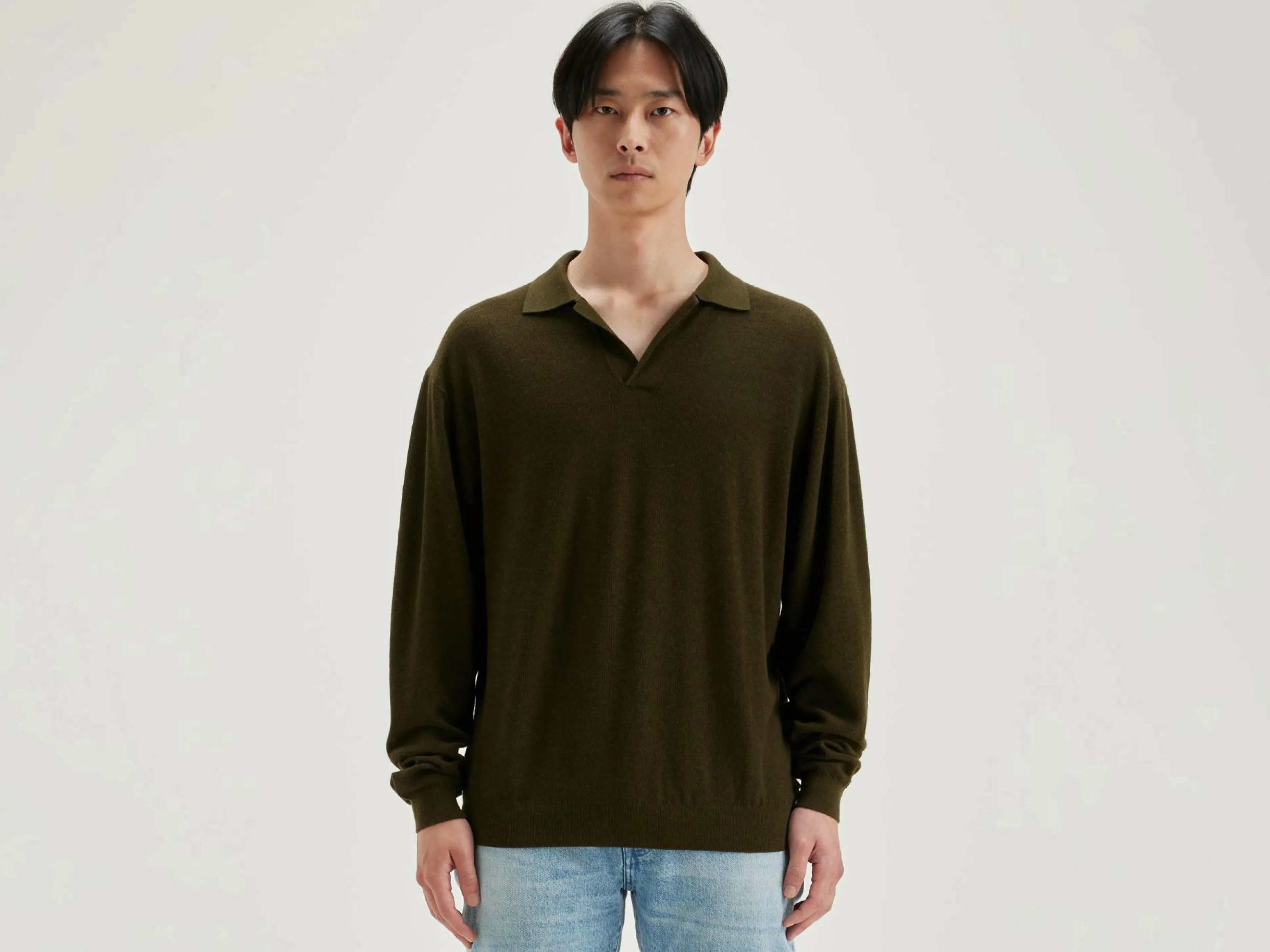 Mailles-Bellerose Pull Style Polo Alot Olive