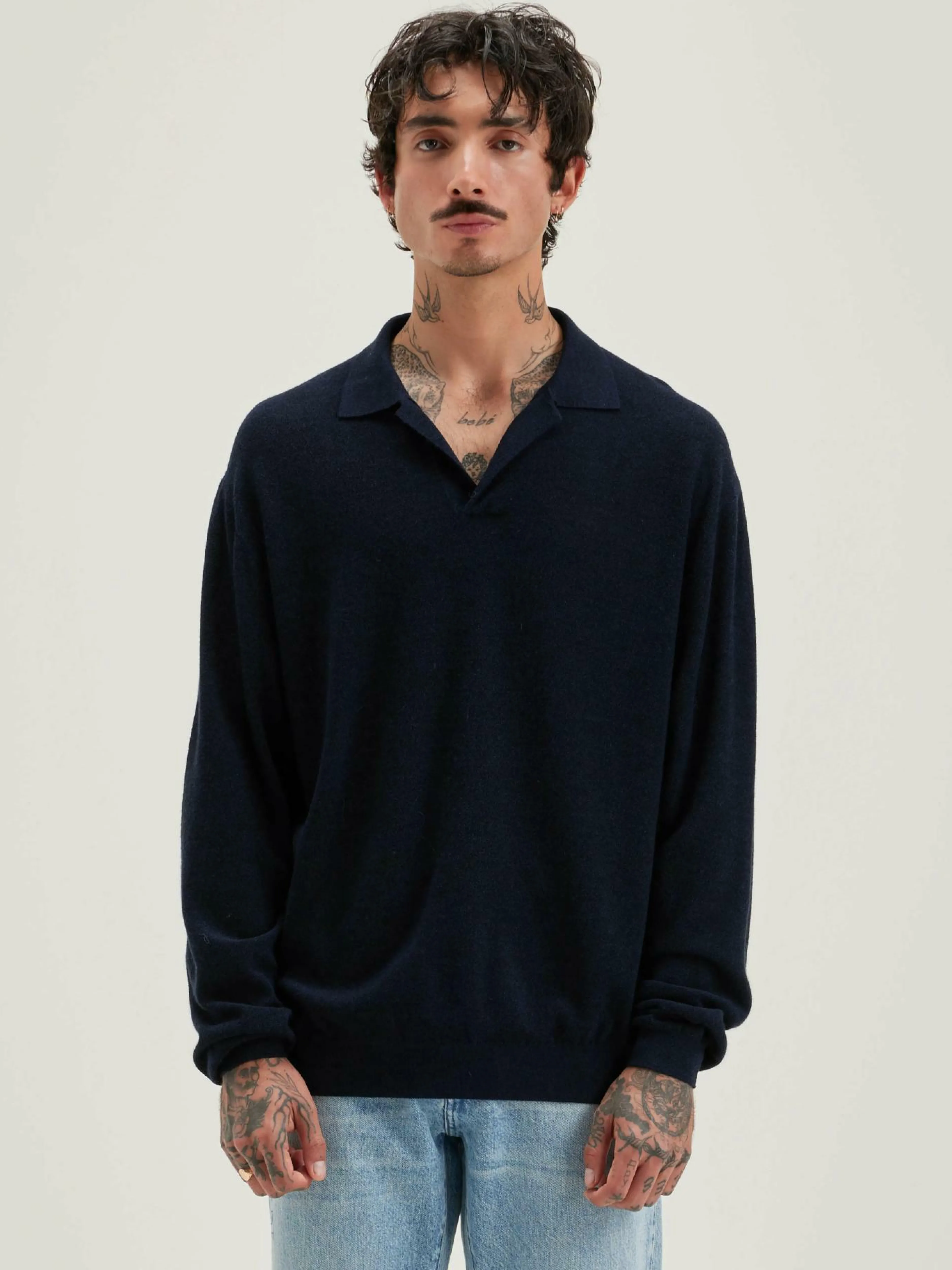 Mailles-Bellerose Pull Style Polo Alot Blue nights