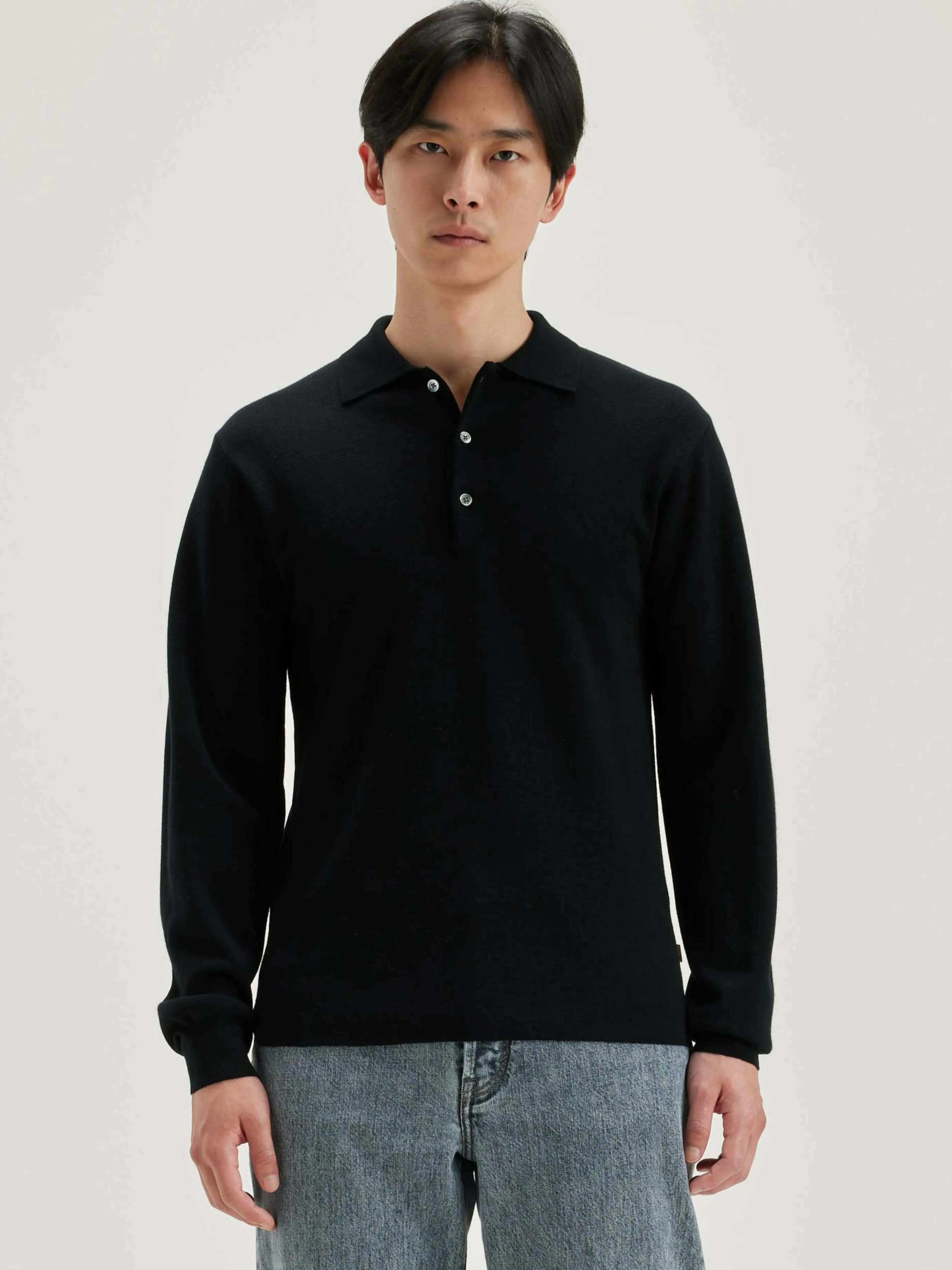 Mailles-Bellerose Pull Style Polo Dynol Black blue