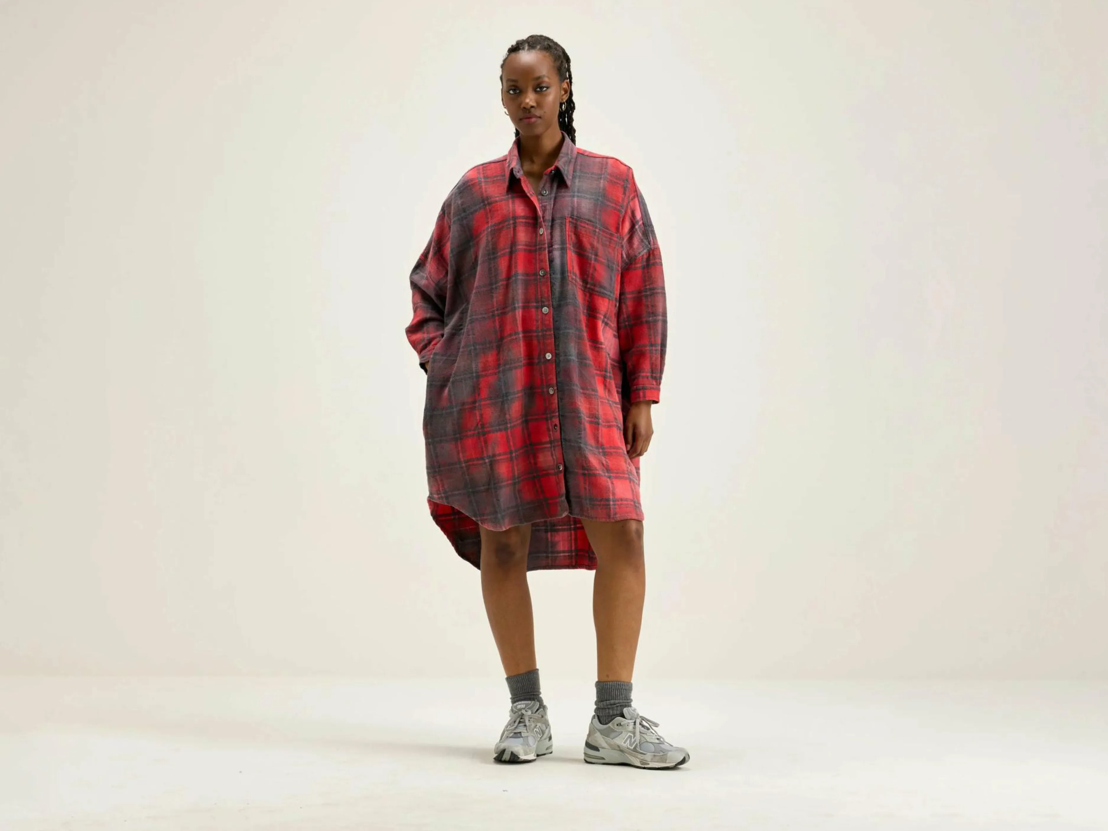 Robes-Bellerose Robe Chemise Genk Deep well / Fire