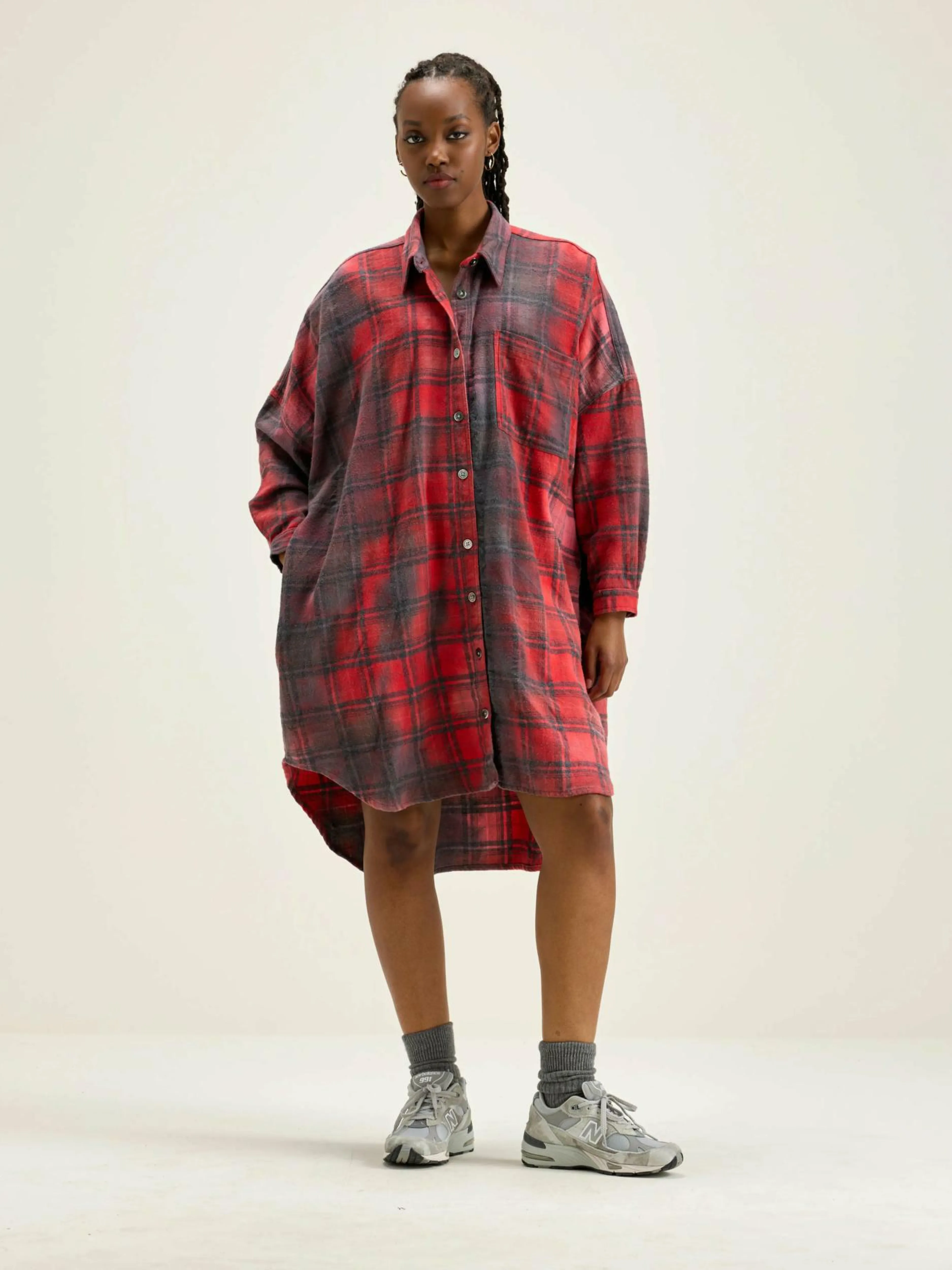 Robes-Bellerose Robe Chemise Genk Deep well / Fire