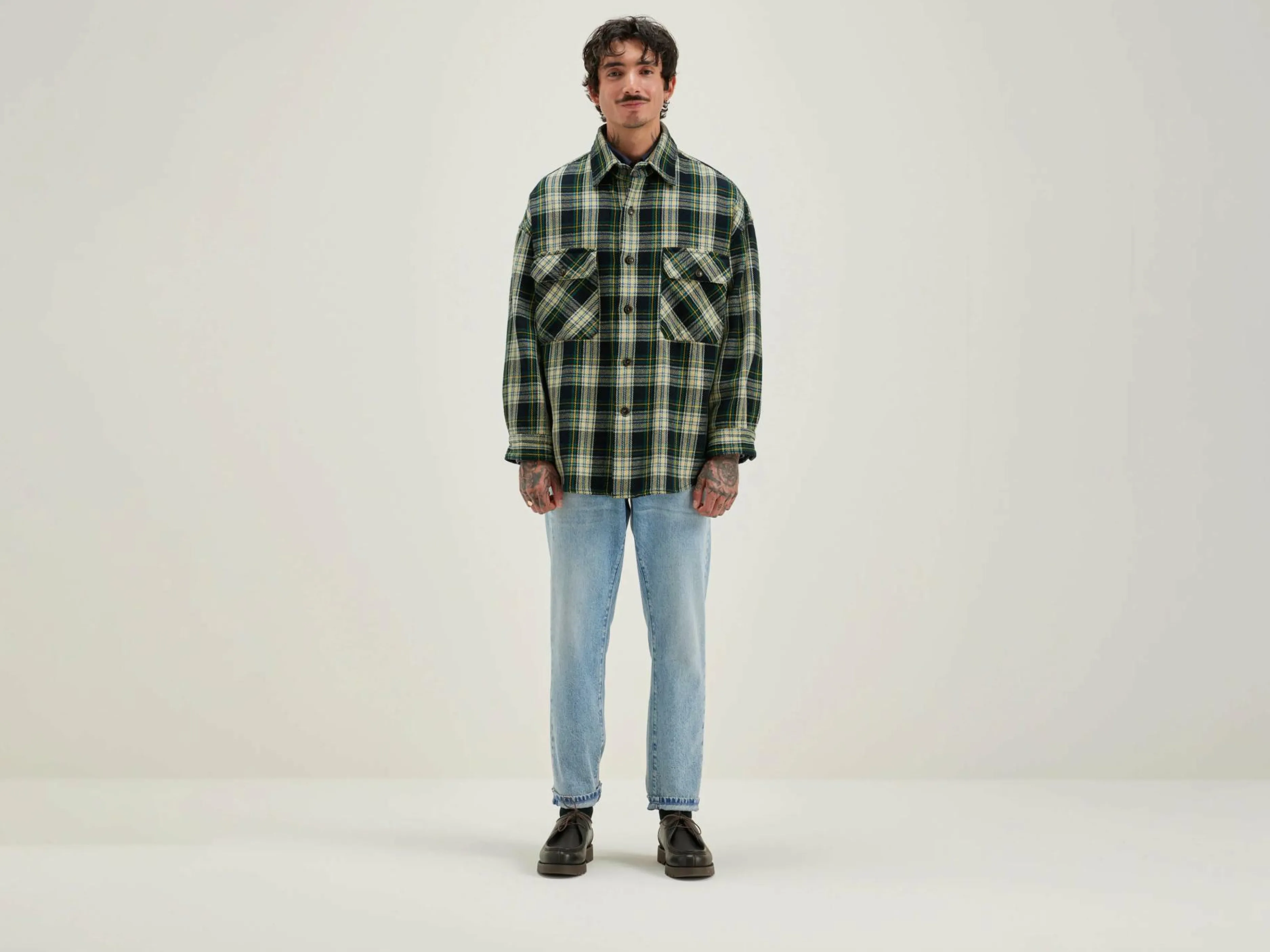Manteaux & Vestes-Bellerose Surchemise à Carreaux Grown Deep well / Sea pine