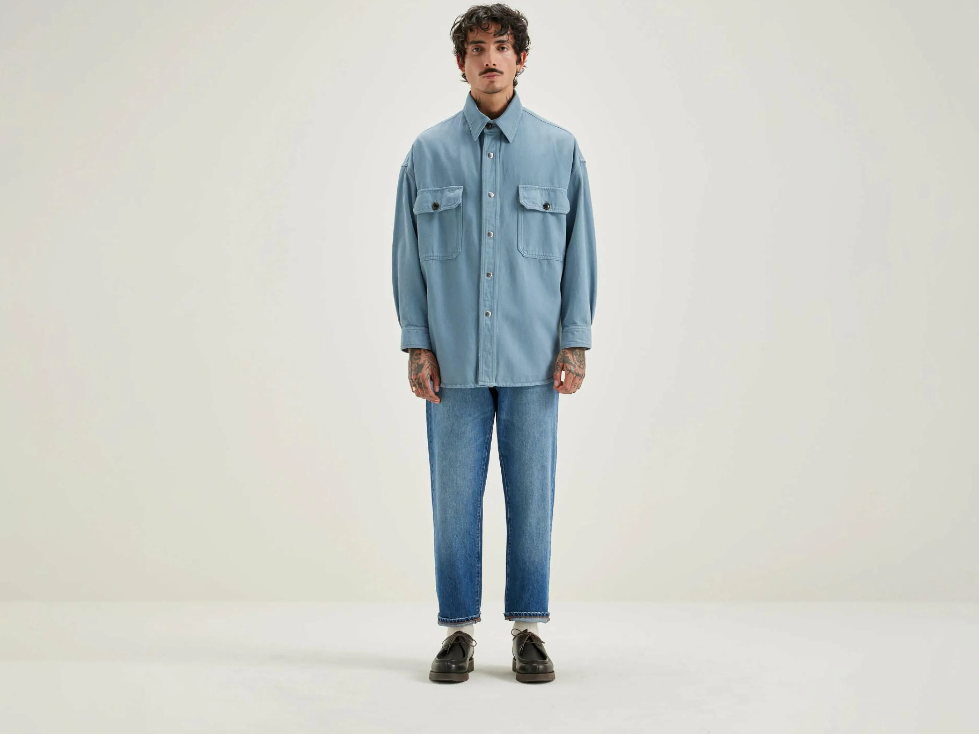 Manteaux & Vestes-Bellerose Surchemise En Denim Grown Chambray