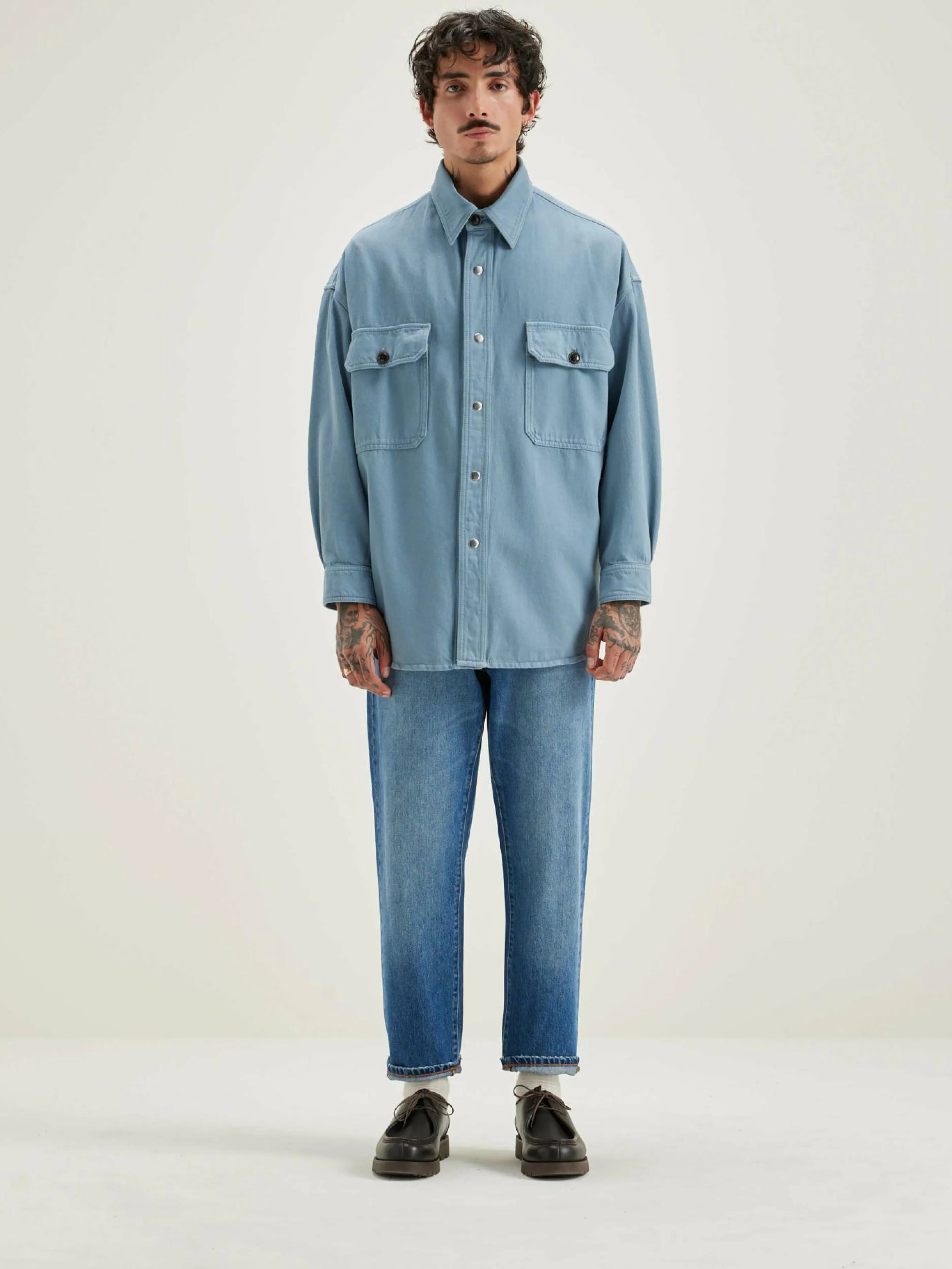 Manteaux & Vestes-Bellerose Surchemise En Denim Grown Chambray