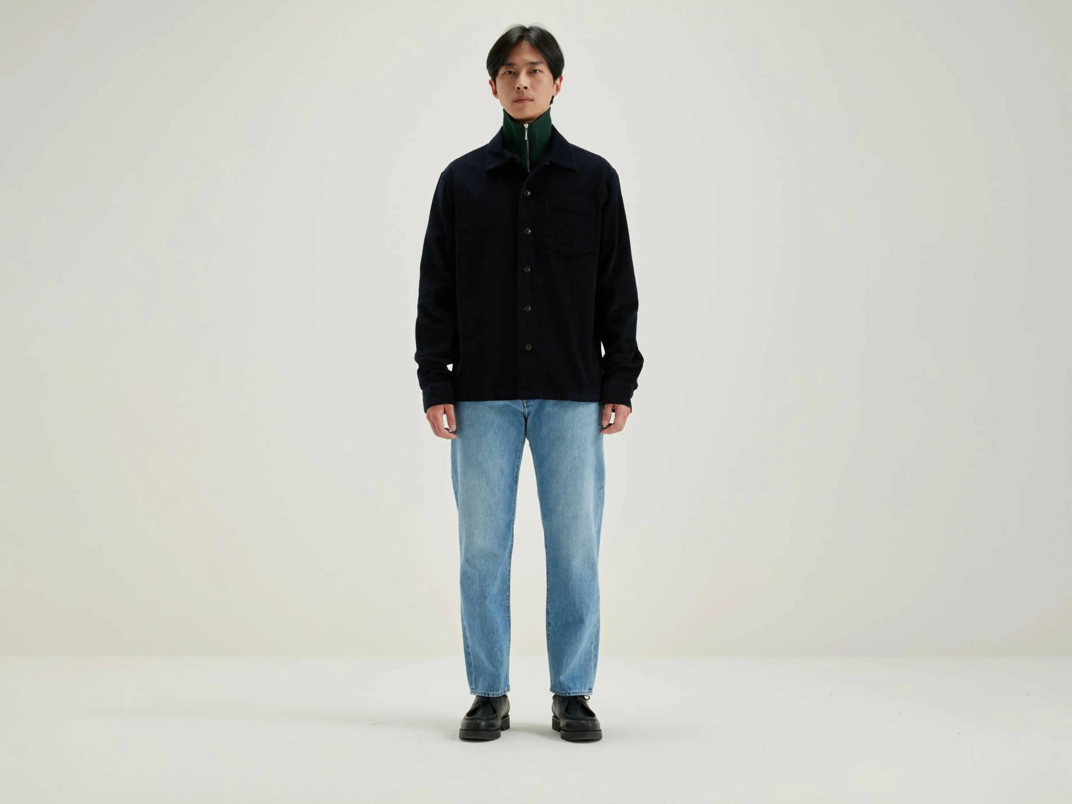 Manteaux & Vestes-Bellerose Surchemise En Velours Goney Navy
