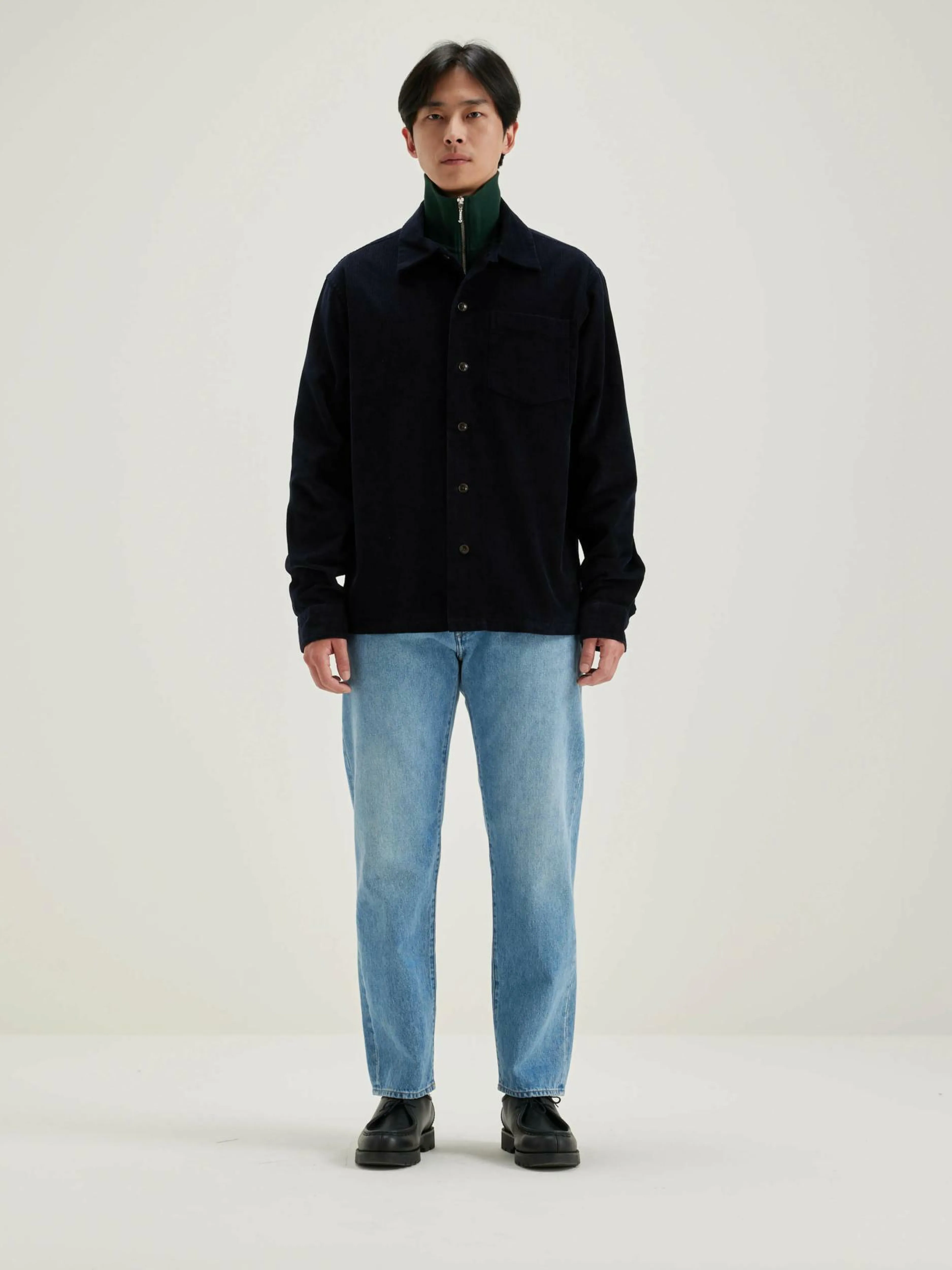Manteaux & Vestes-Bellerose Surchemise En Velours Goney Navy