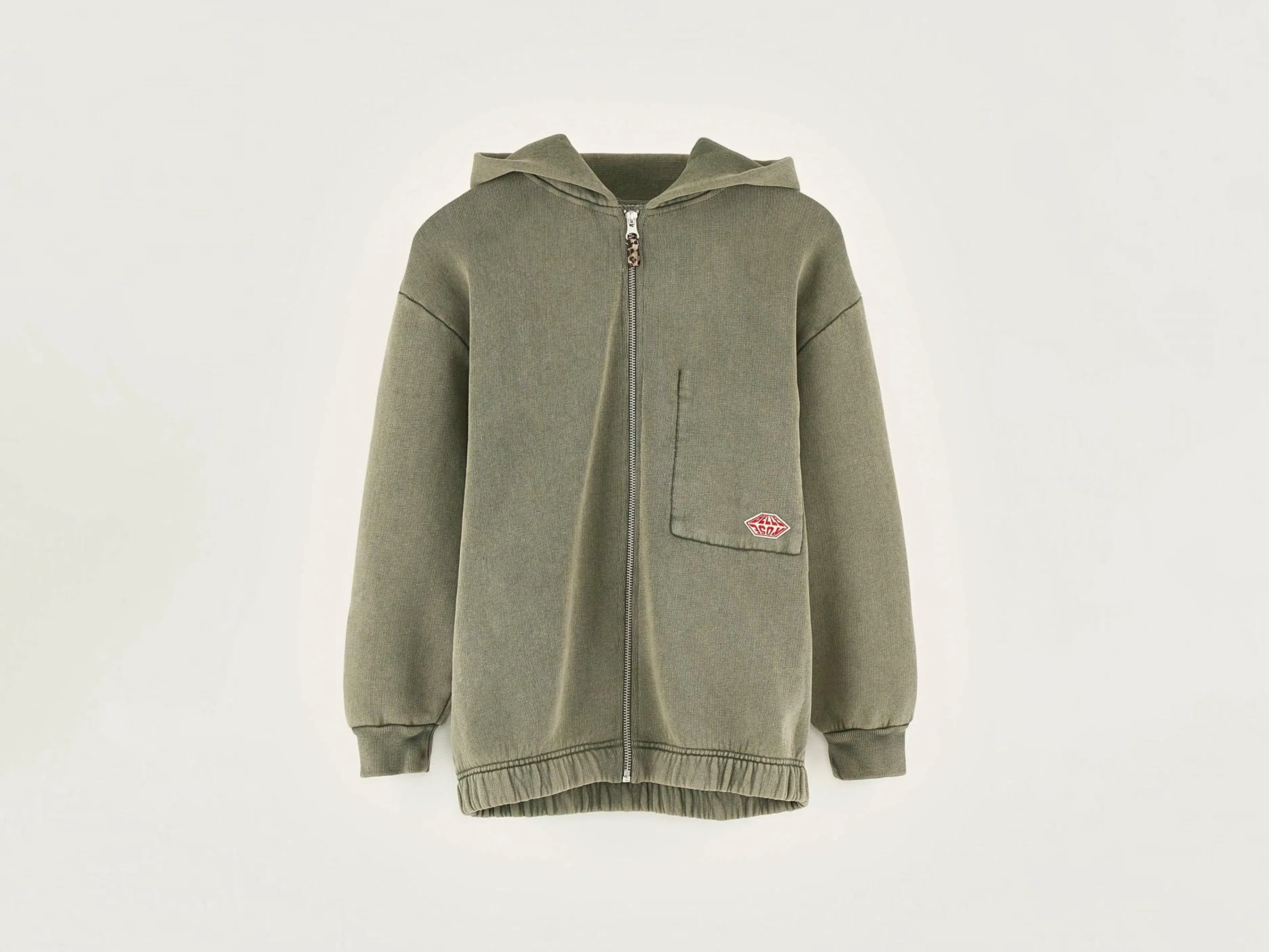 Sweatshirts-Bellerose Sweatshirt à Capuche Zippé Farino Moss