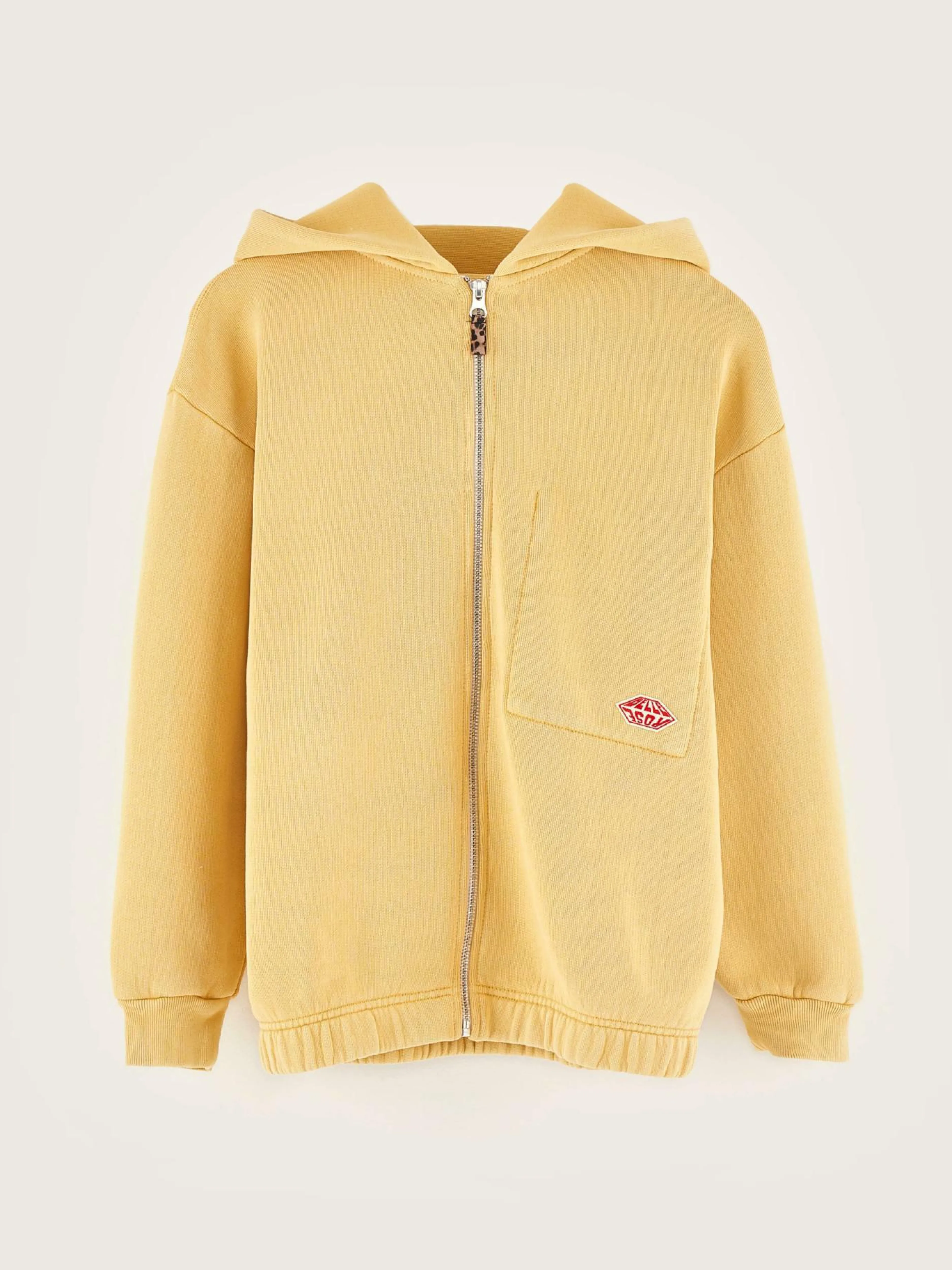 Sweatshirts-Bellerose Sweatshirt à Capuche Zippé Farino Cornflakes
